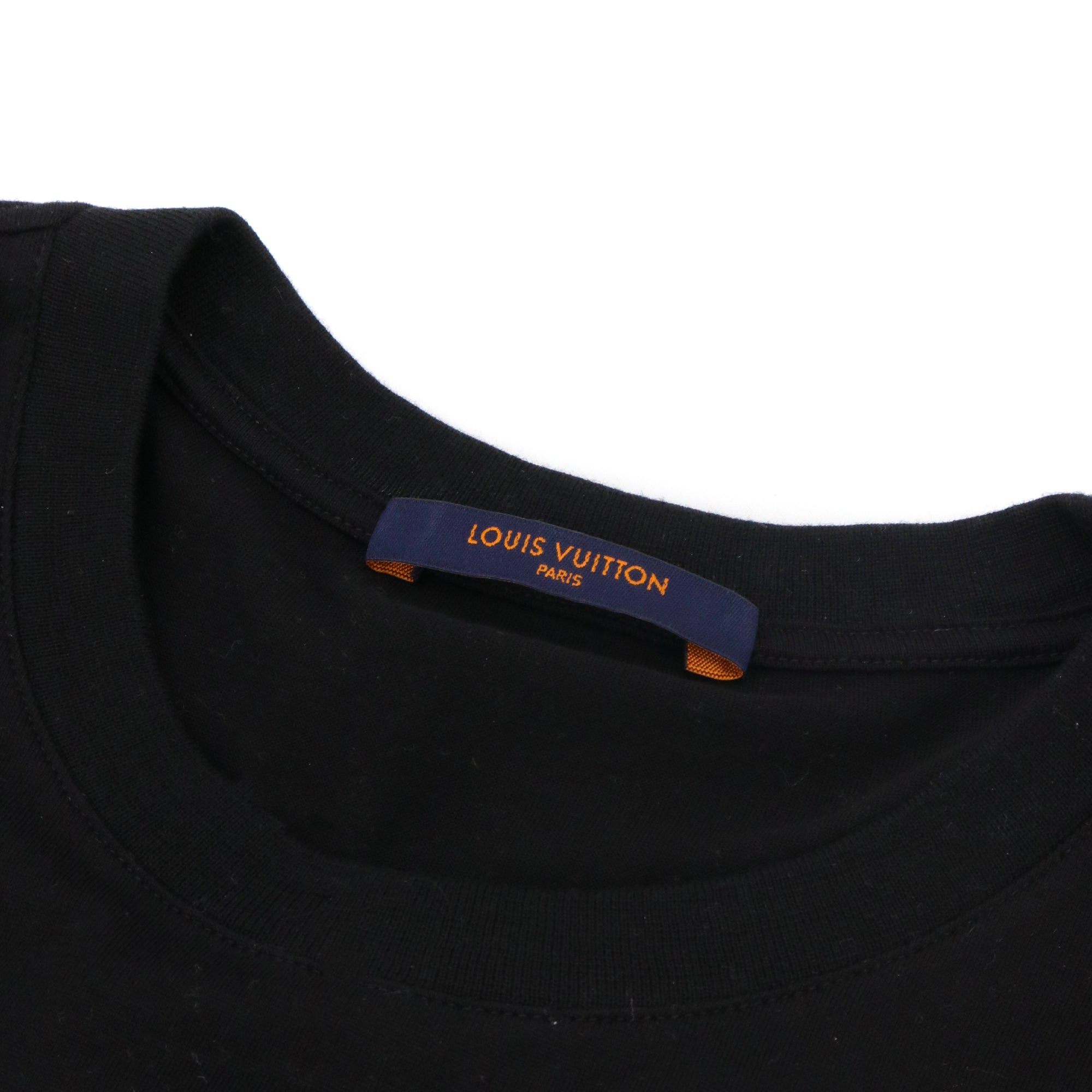 LOUIS VUITTON - Tee-shirt manches courtes Louis Vuitton en coton noir (M)