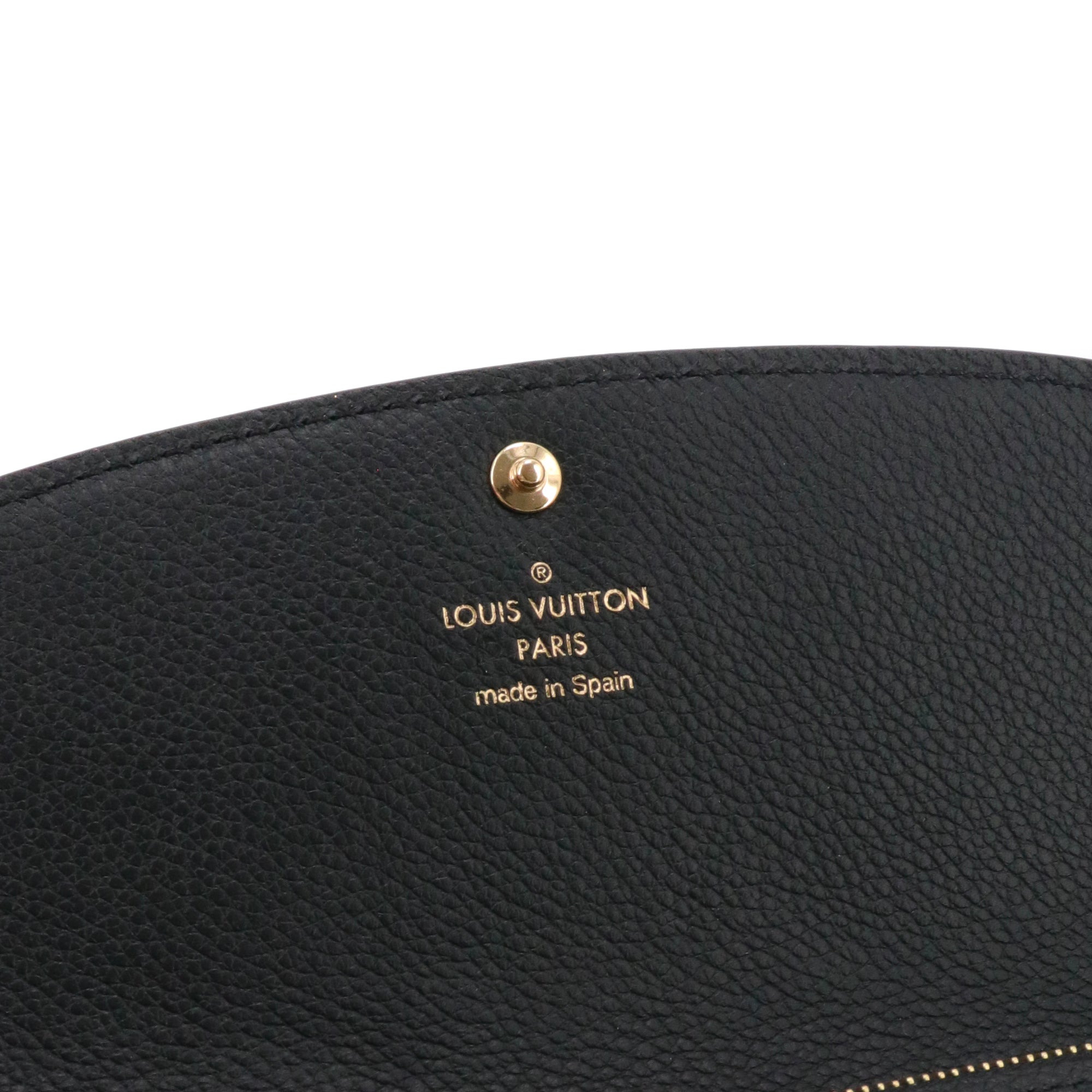 LOUIS VUITTON - Portefeuille Émilie Louis Vuitton en cuir grainé bicolore