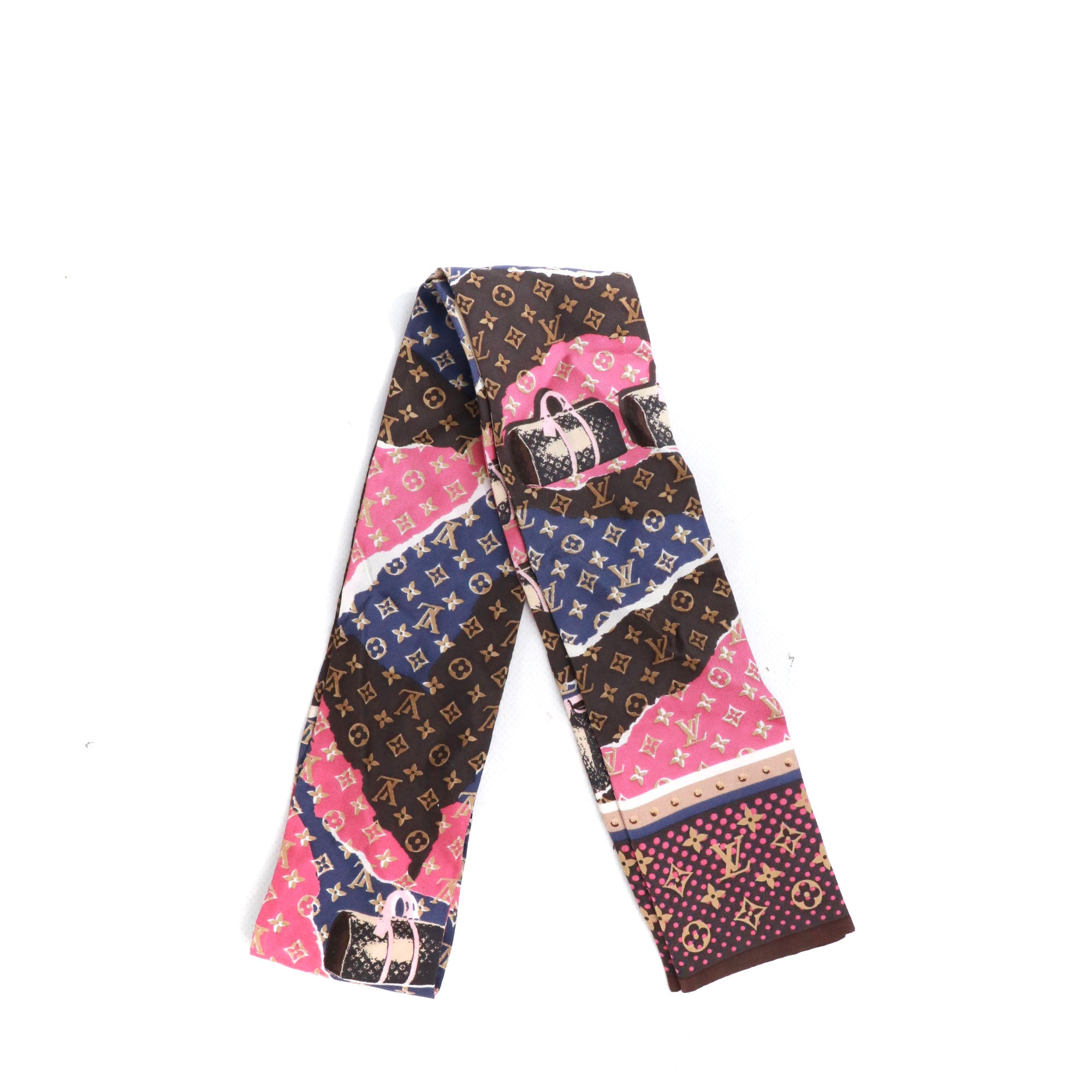 LOUIS VUITTON - Twilly Louis Vuitton silk luggage
