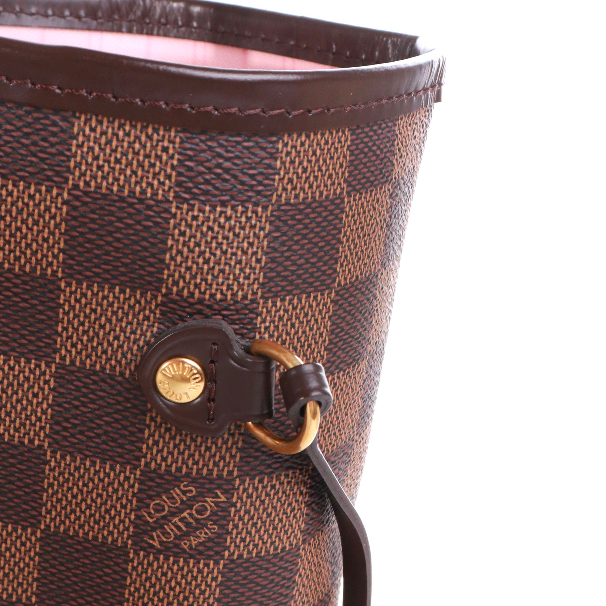 LOUIS VUITTON - Sac cabas Neverfull MM Louis Vuitton en toile enduite damier ébène