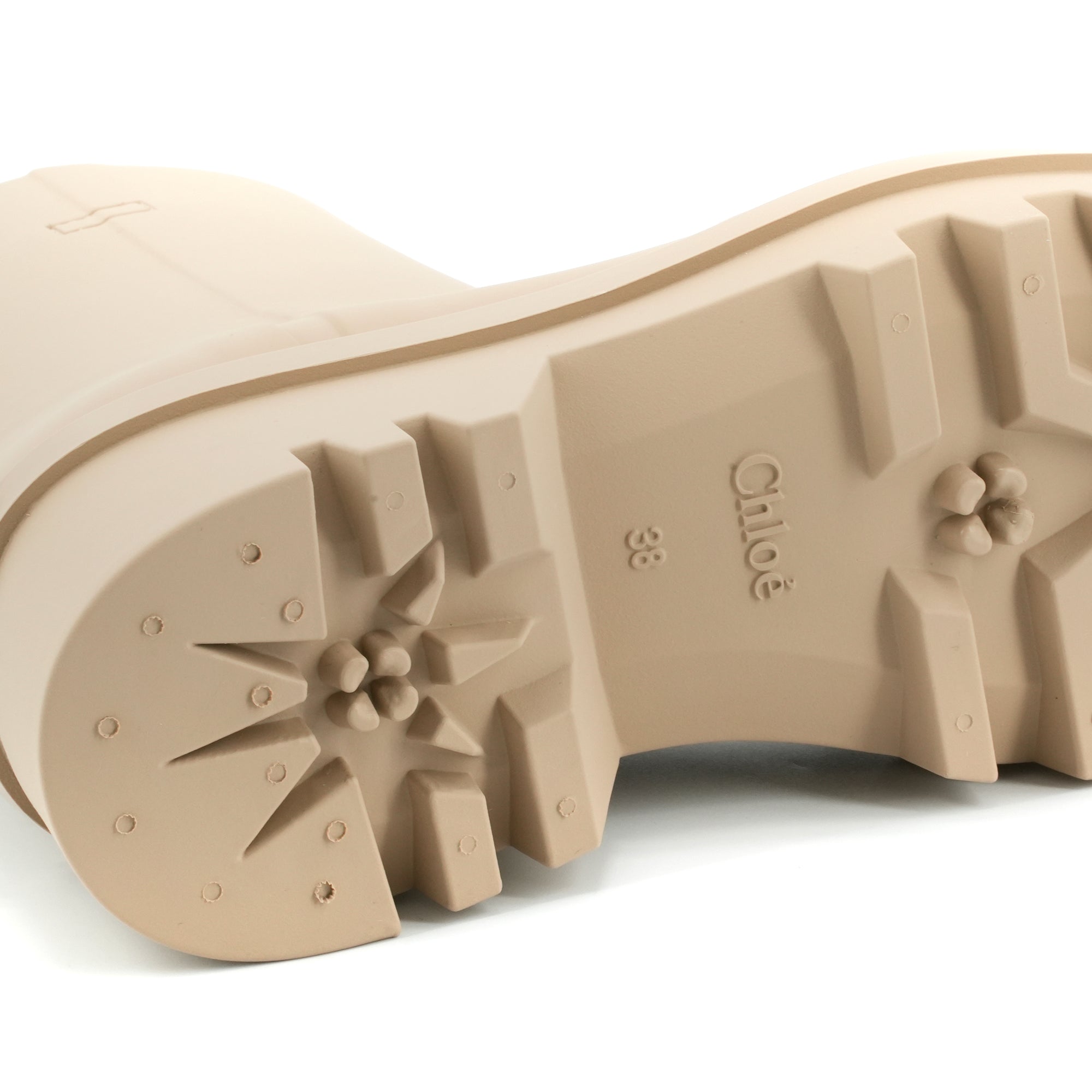 CHLOÉ - Chloé Raina rain boots in beige rubber (size 38)