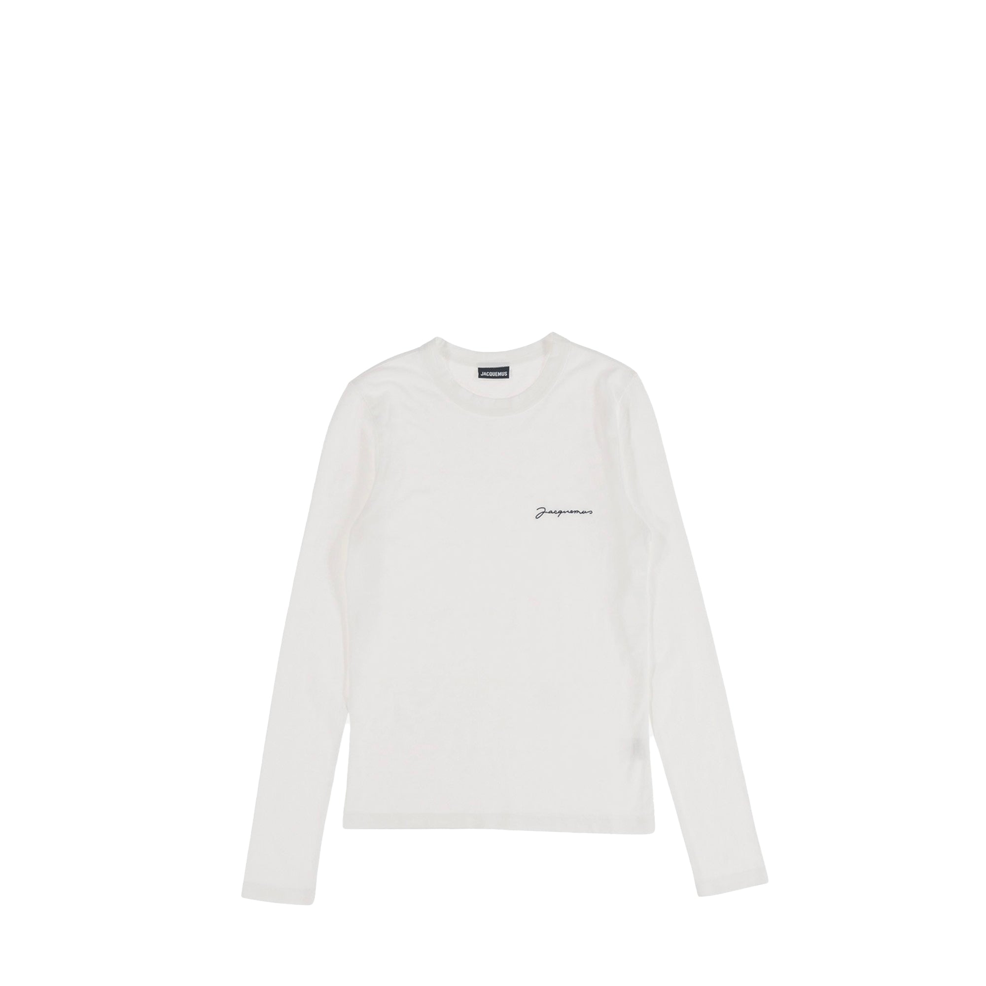 JACQUEMUS - Le Tshirt Manches Longues en coton blanc (S)