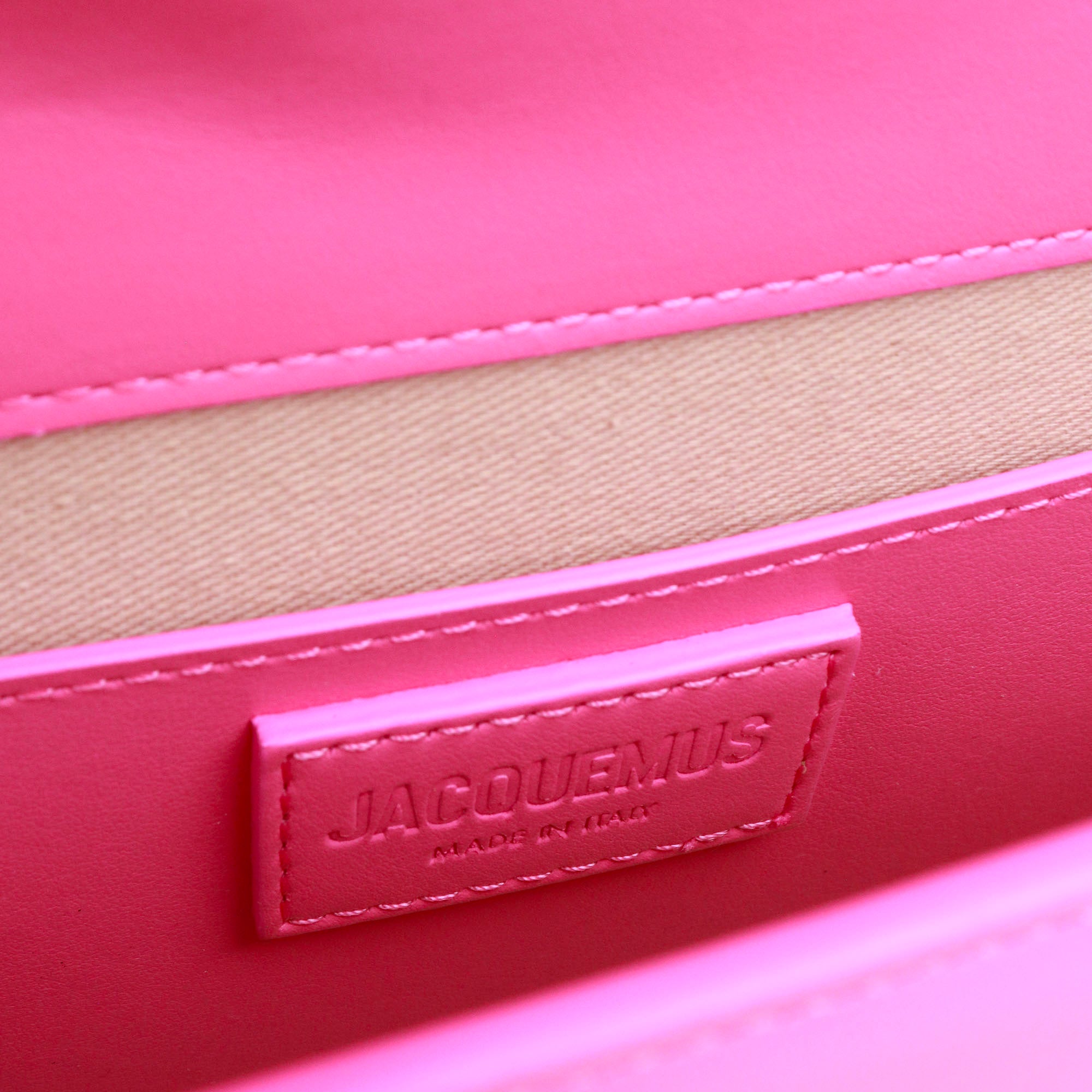 JACQUEMUS - Bambino long shoulder bag in black smooth leather