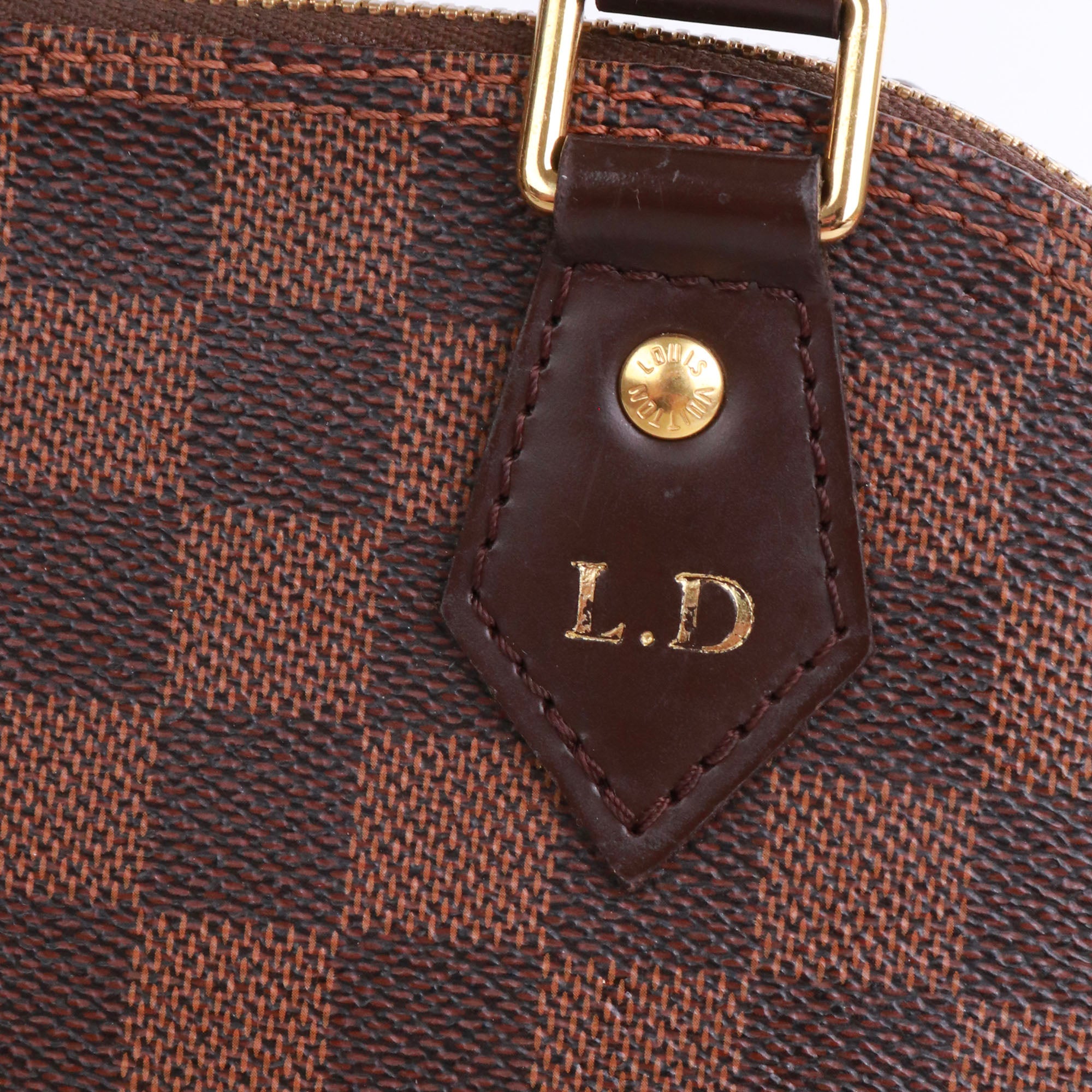 LOUIS VUITTON - Sac à bandoulière Alma BB Louis Vuitton en toile damier ébène