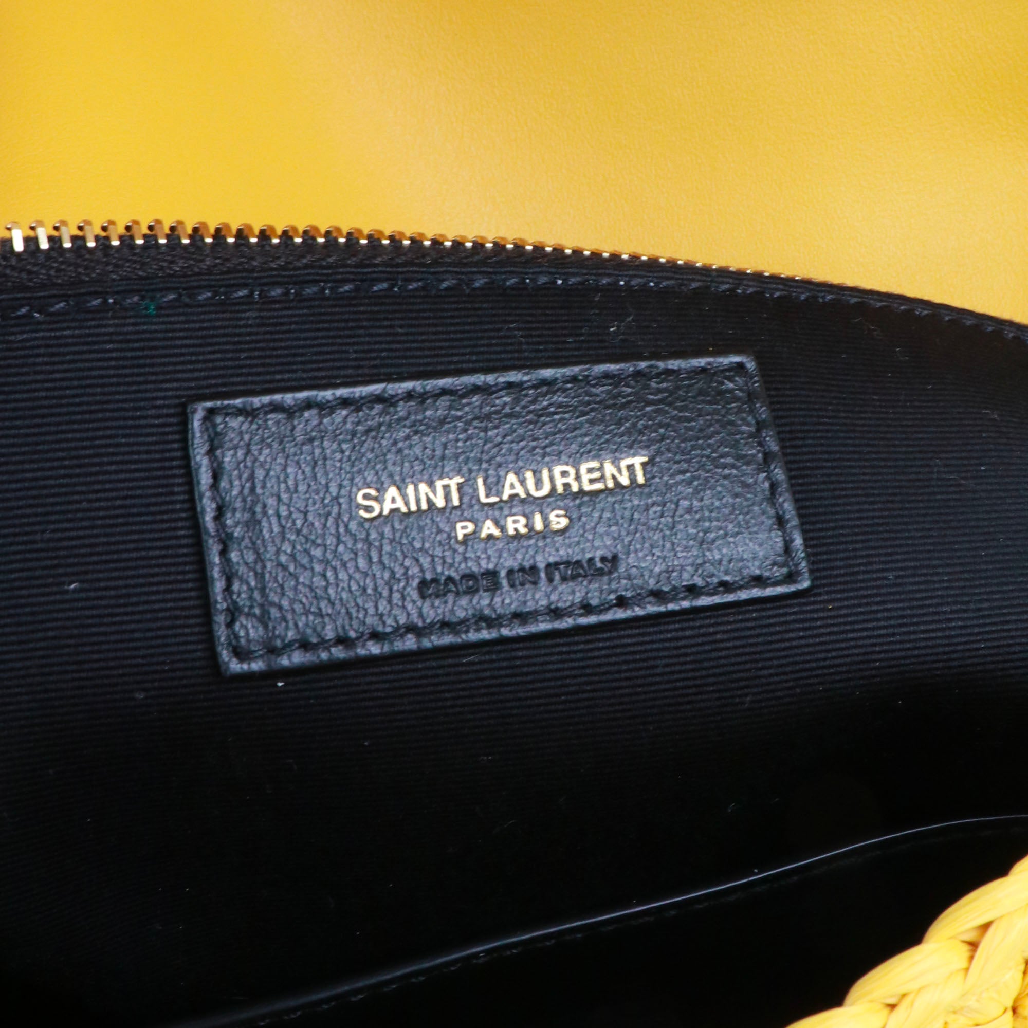 SAINT LAURENT - Sac à bandoulière Niki medium Saint Laurent en raphia jaune