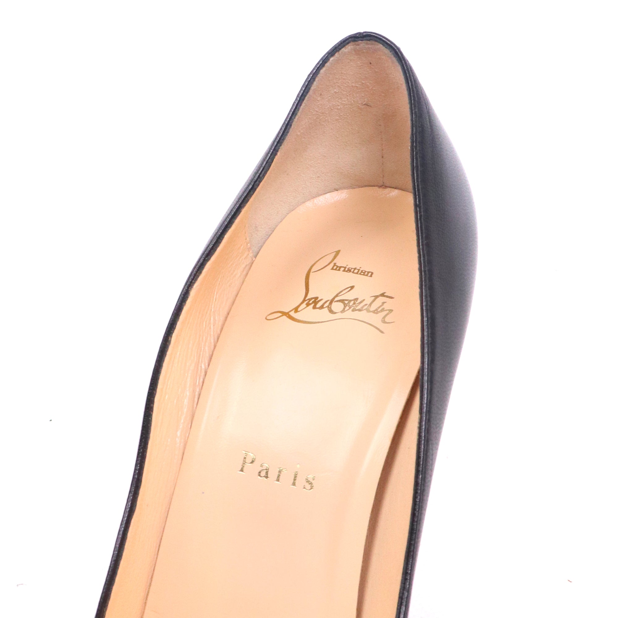 LOUBOUTIN - Escarpins Bianca Louboutin en cuir lisse noir (T36.5)