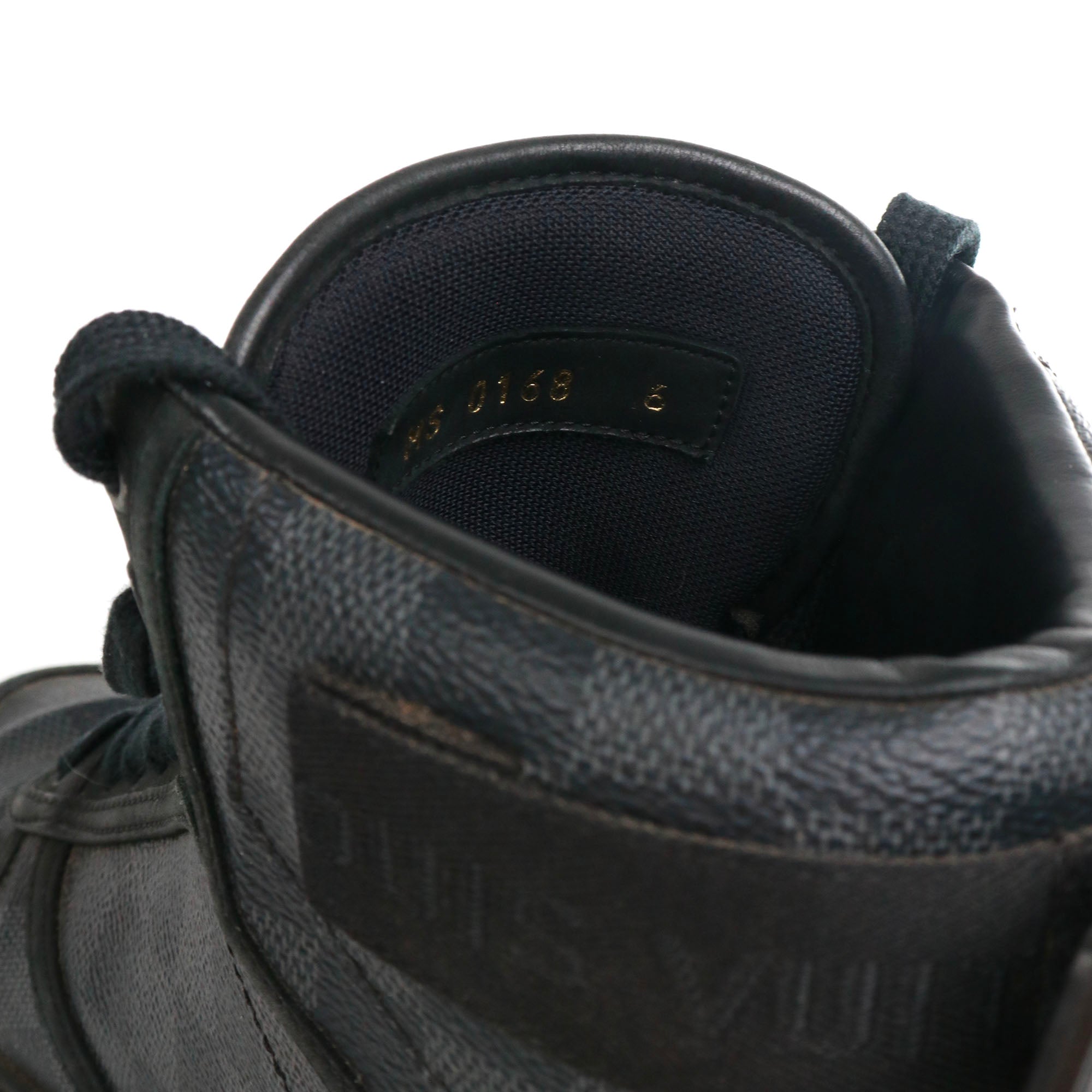 LOUIS VUITTON - Sneakers Rivoli Louis Vuitton en toile damier graphite (T41,5)