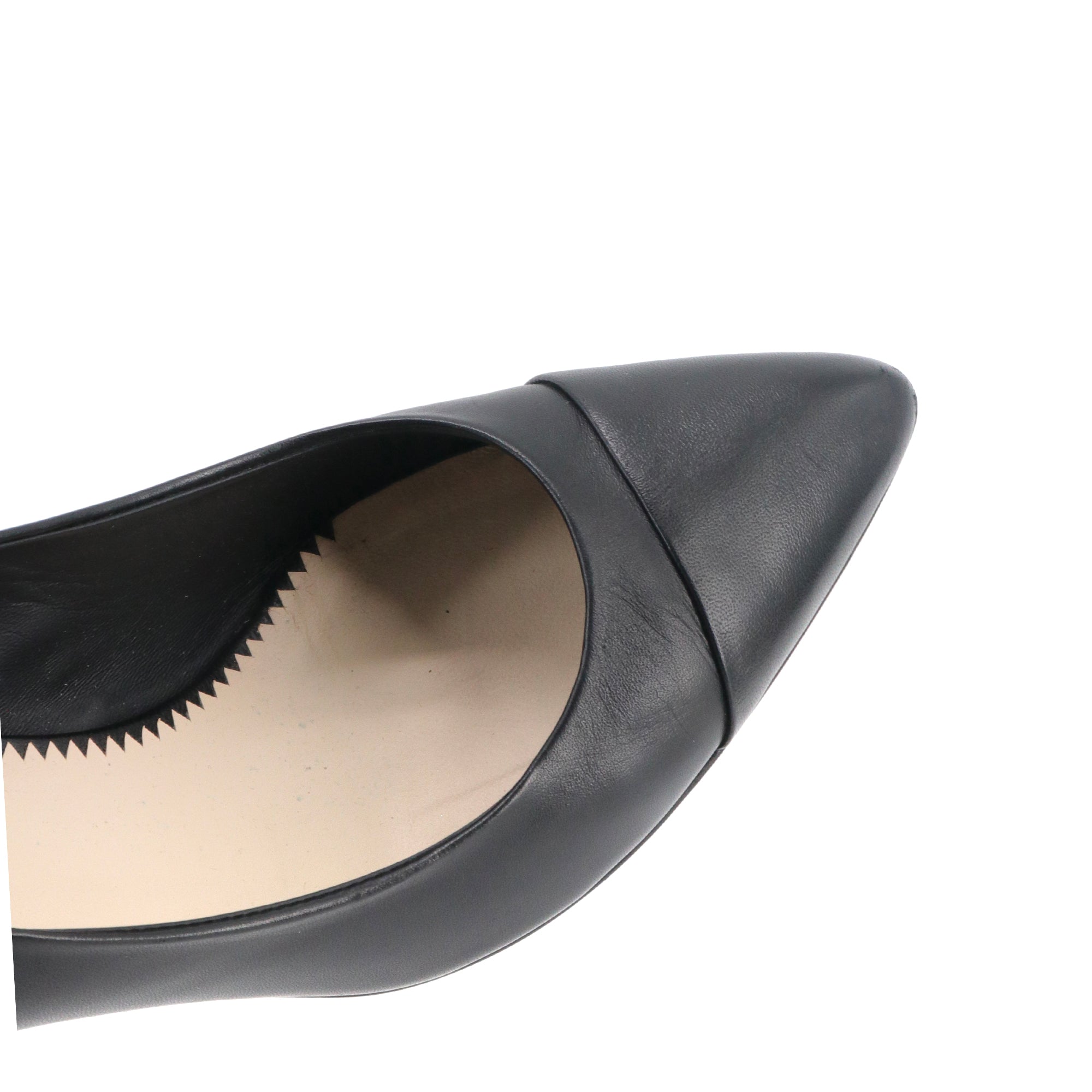 CHANEL - Escarpins Chanel en cuir noir (T37)