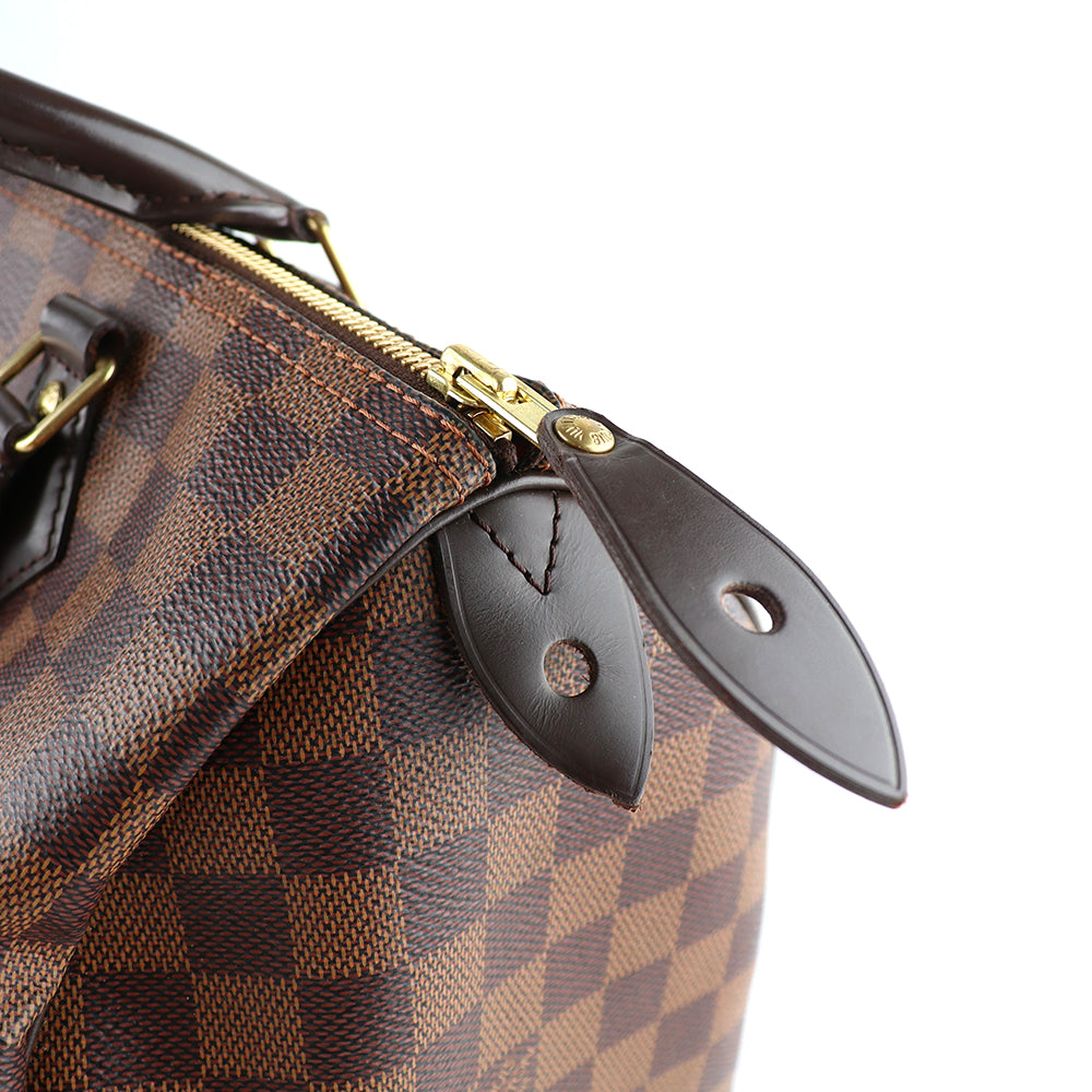 LOUIS VUITTON - Sac à main Speedy 30 en toile Damier Ébène