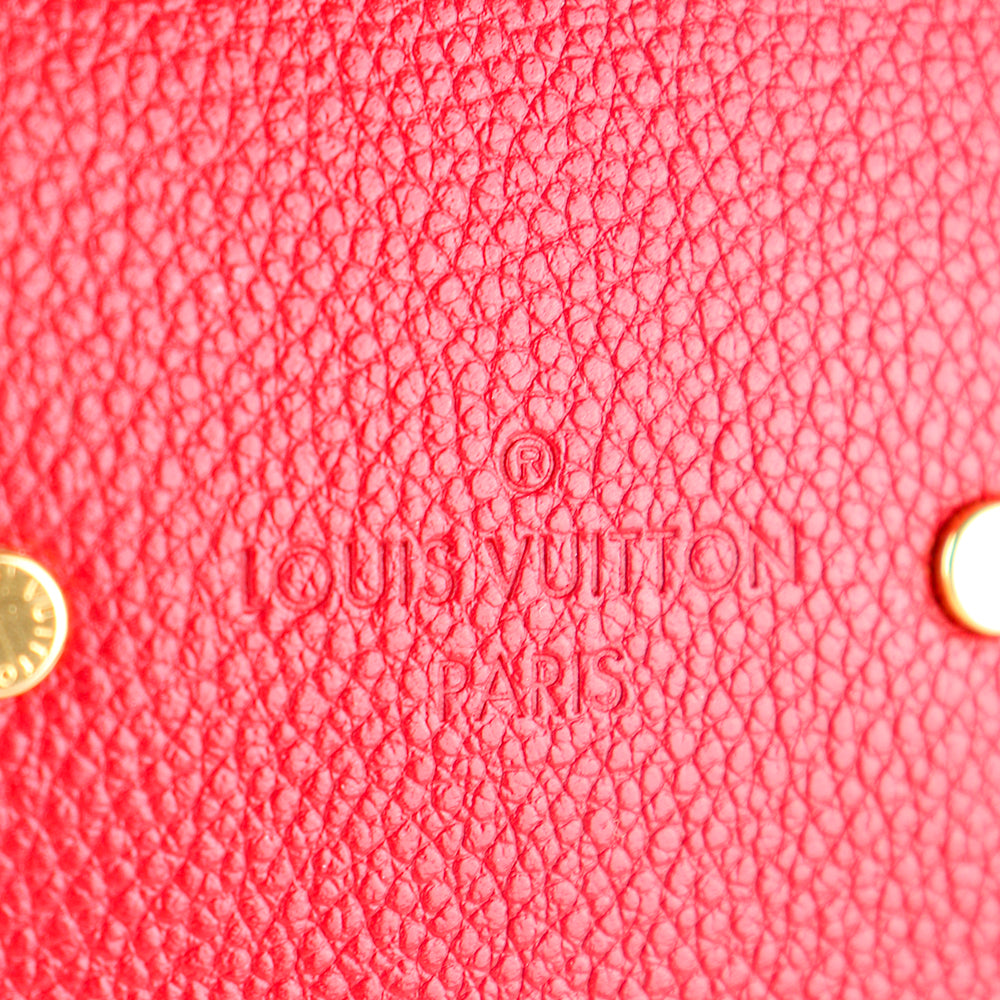 LOUIS VUITTON - Sac à bandoulière Saint Placide en toile monogrammée et cuir rouge