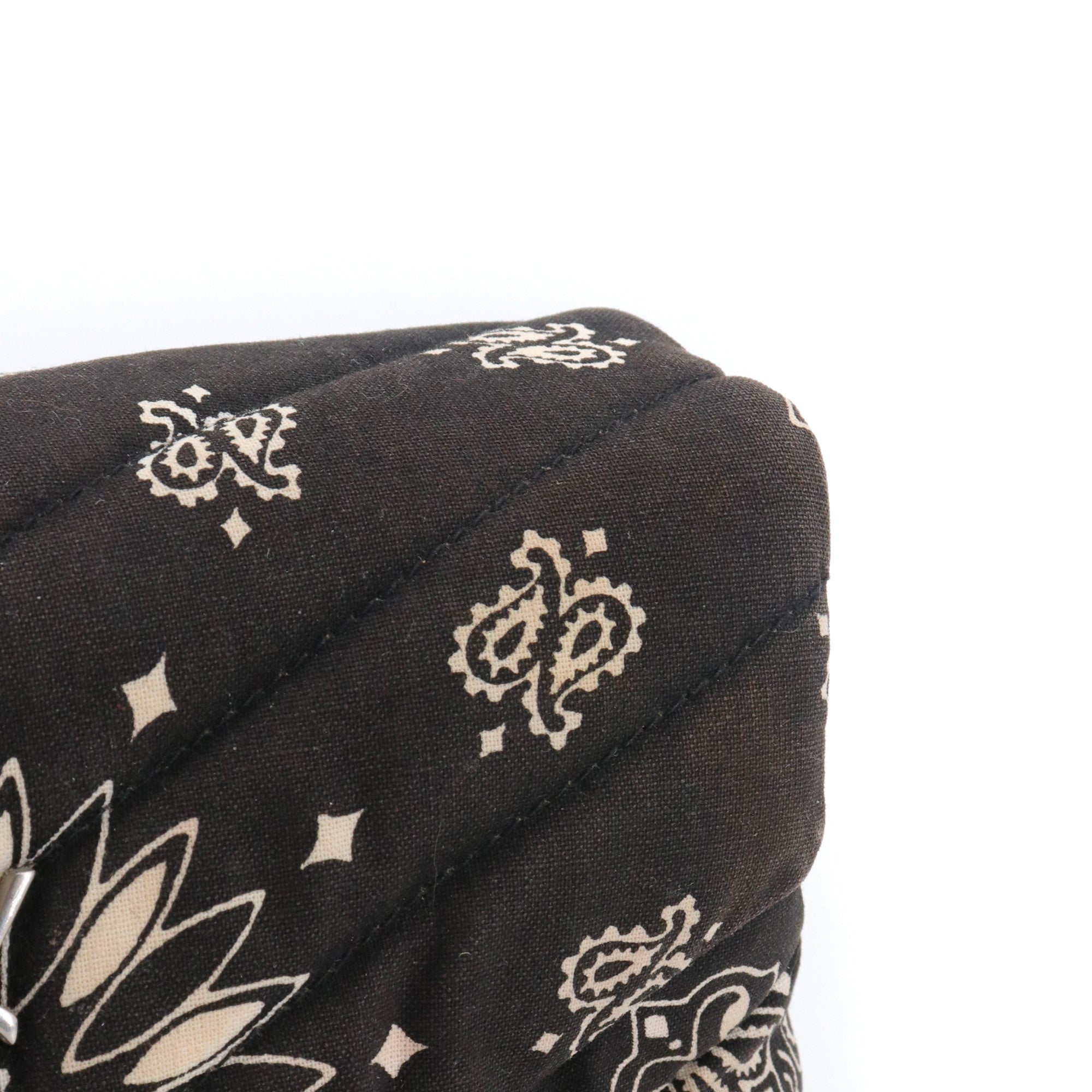 SAINT LAURENT - Sac à bandoulière Loulou Toy Saint Laurent en toile noire bandana