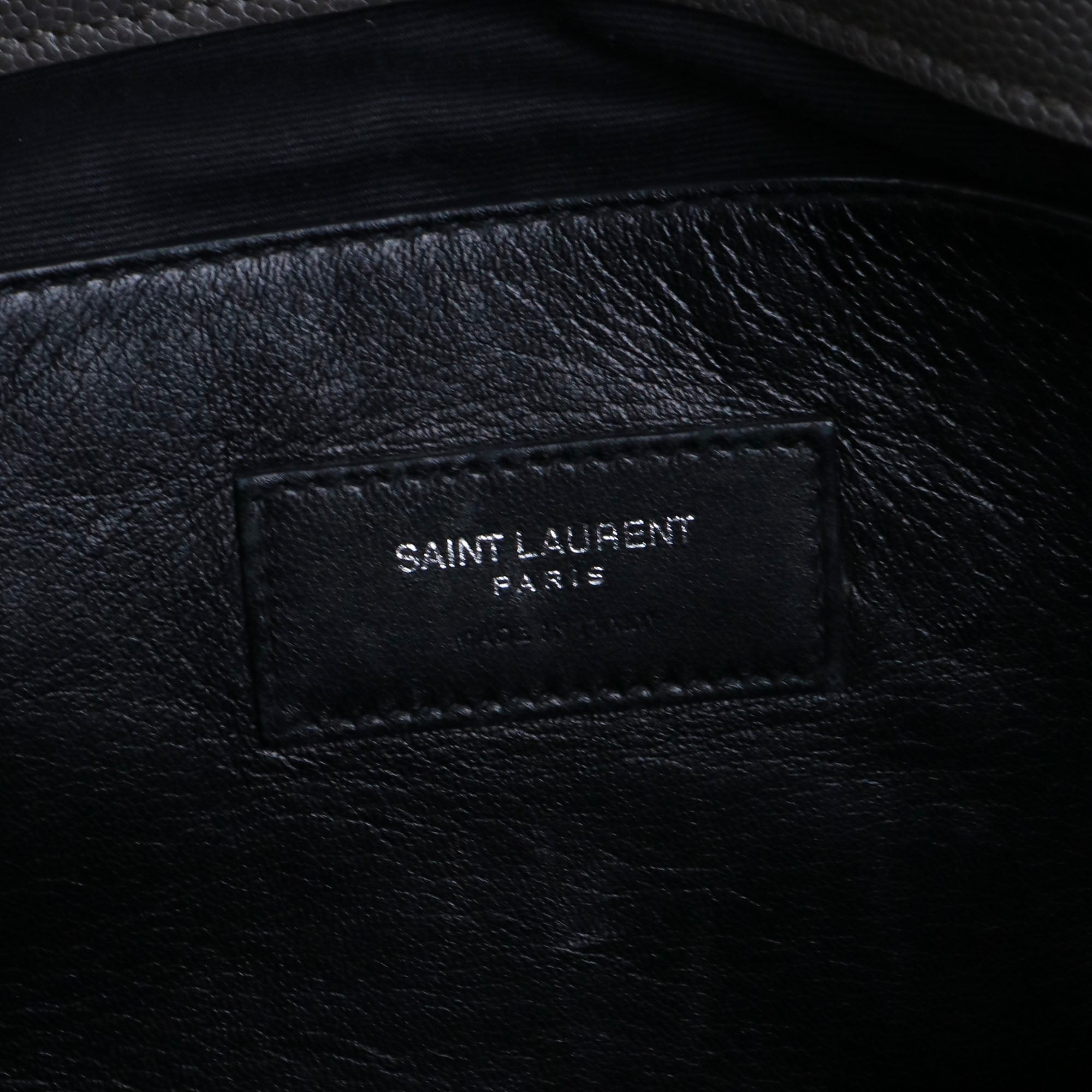 SAINT LAURENT - Sac à bandoulière West Hollywood Saint Laurent en cuir grainé gris