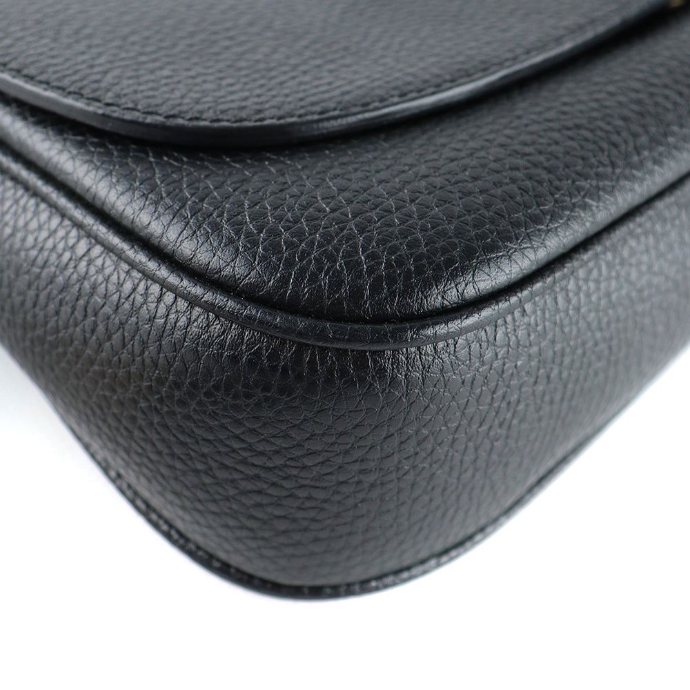 GUCCI - Sac à bandoulière Soho en cuir grainé noir