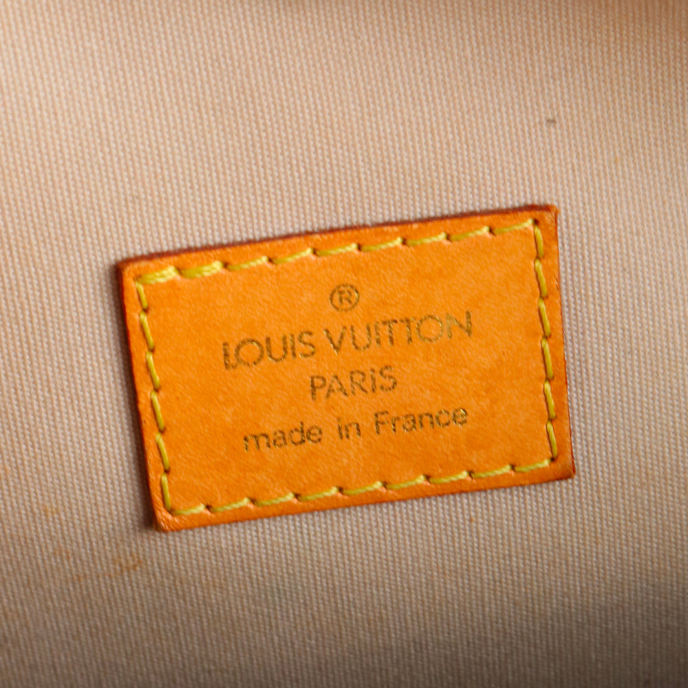 LOUIS VUITTON - Sac à main Speedy 30 en cuir verni miroir doré