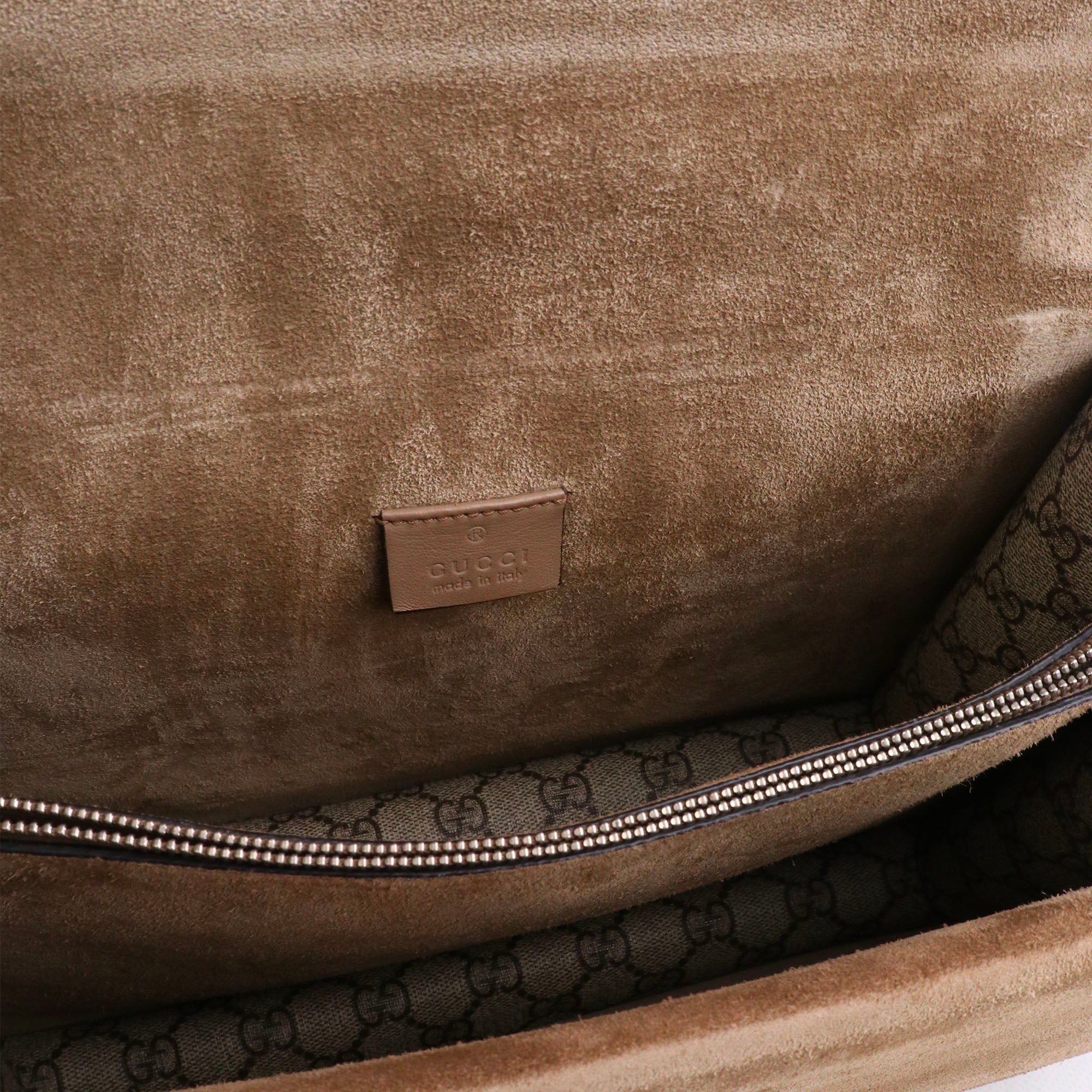GUCCI - Sac à épaule Dionysus medium Gucci en toile monogrammée marron