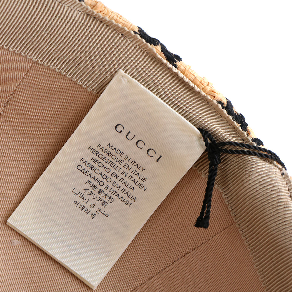GUCCI - Casquette en raphia GG (M)