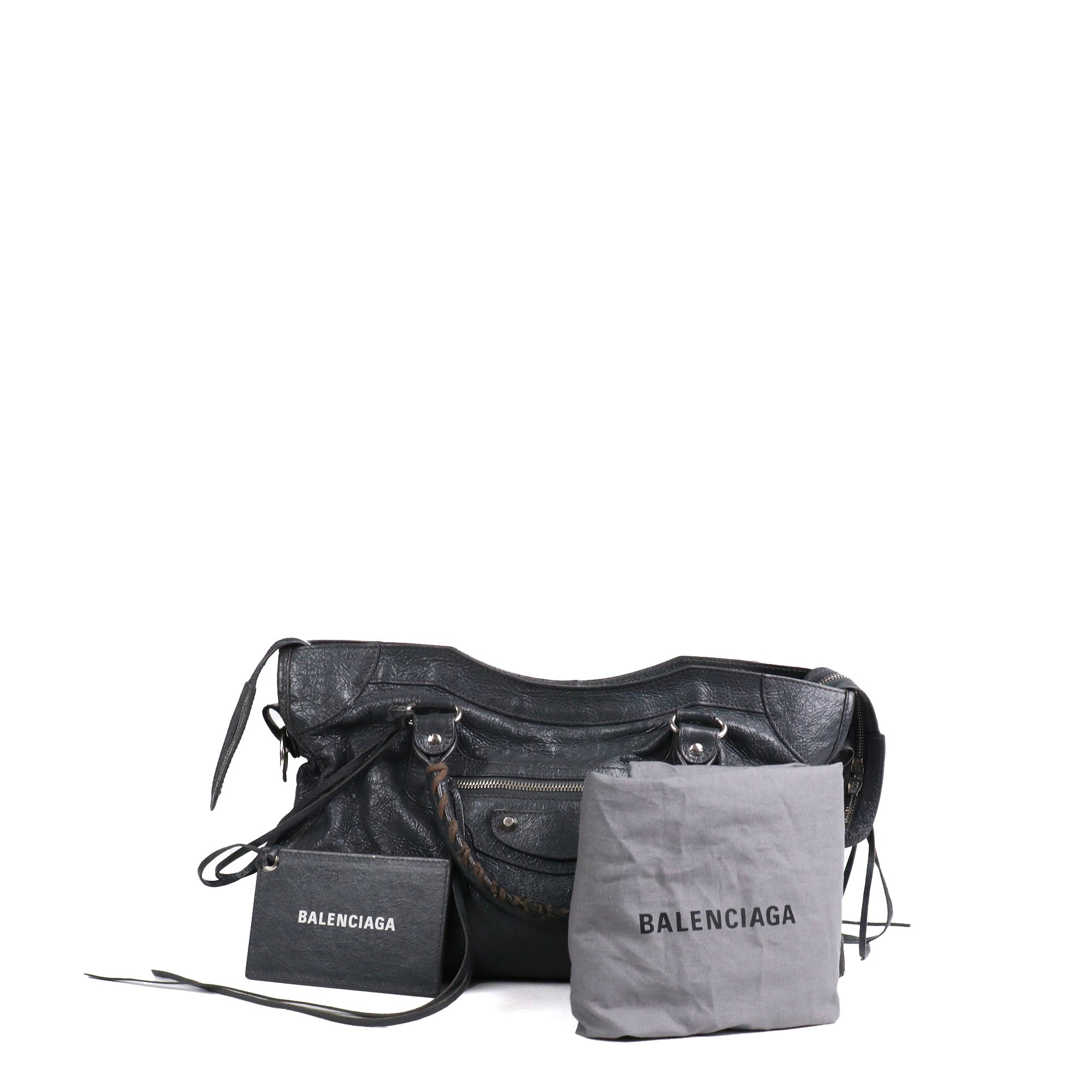 BALENCIAGA - Sac à main City Balenciaga en cuir gris