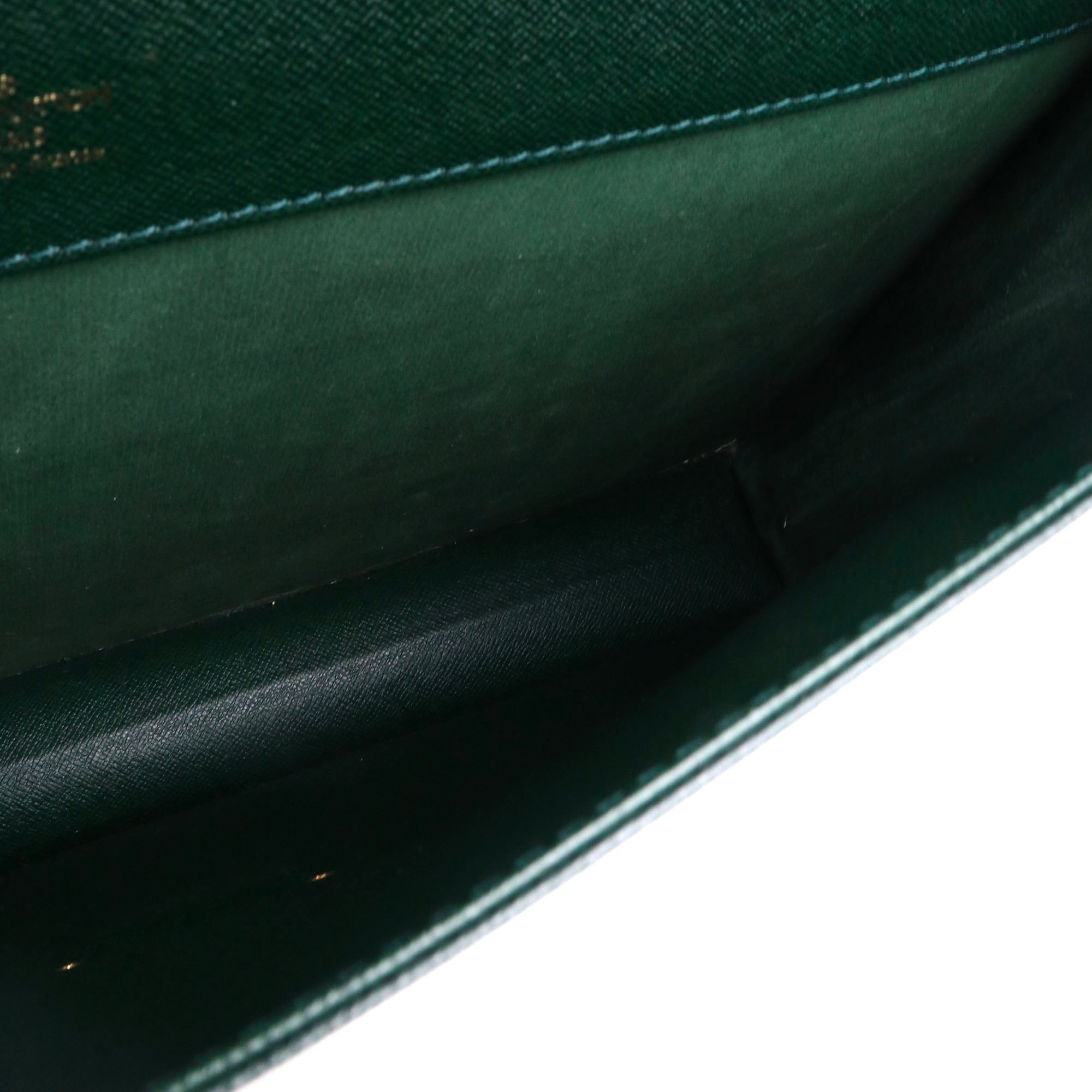 LOUIS VUITTON - Cartable Kourad Louis Vuitton Vintage en cuir grainé vert