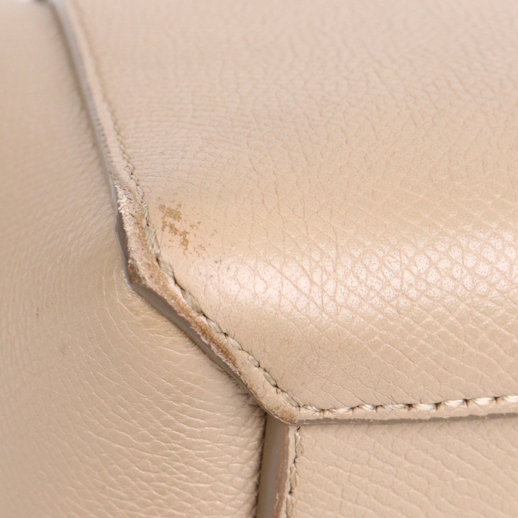 CELINE - Small size 16 handbag in gray smooth leather