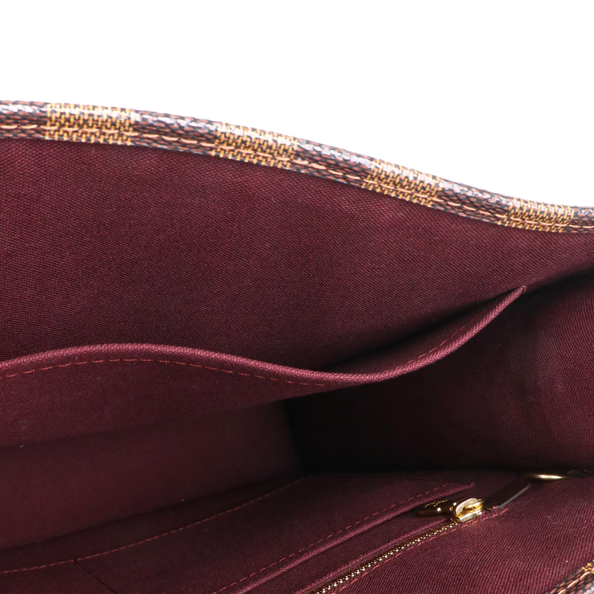 LOUIS VUITTON - Sac cabas plat Louis Vuitton en toile enduite damier ébène