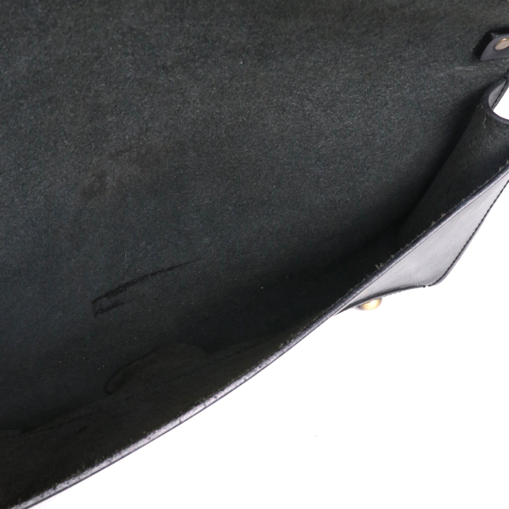 CELINE -  Sac à épaule Celine en cuir lisse noir vintage