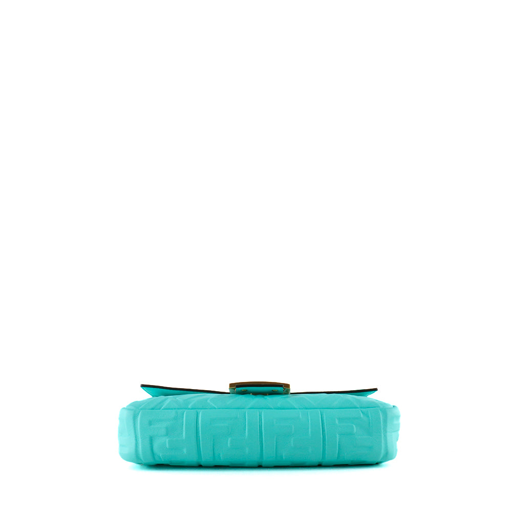 FENDI - Sac à bandoulière Baguette en cuir lisse turquoise