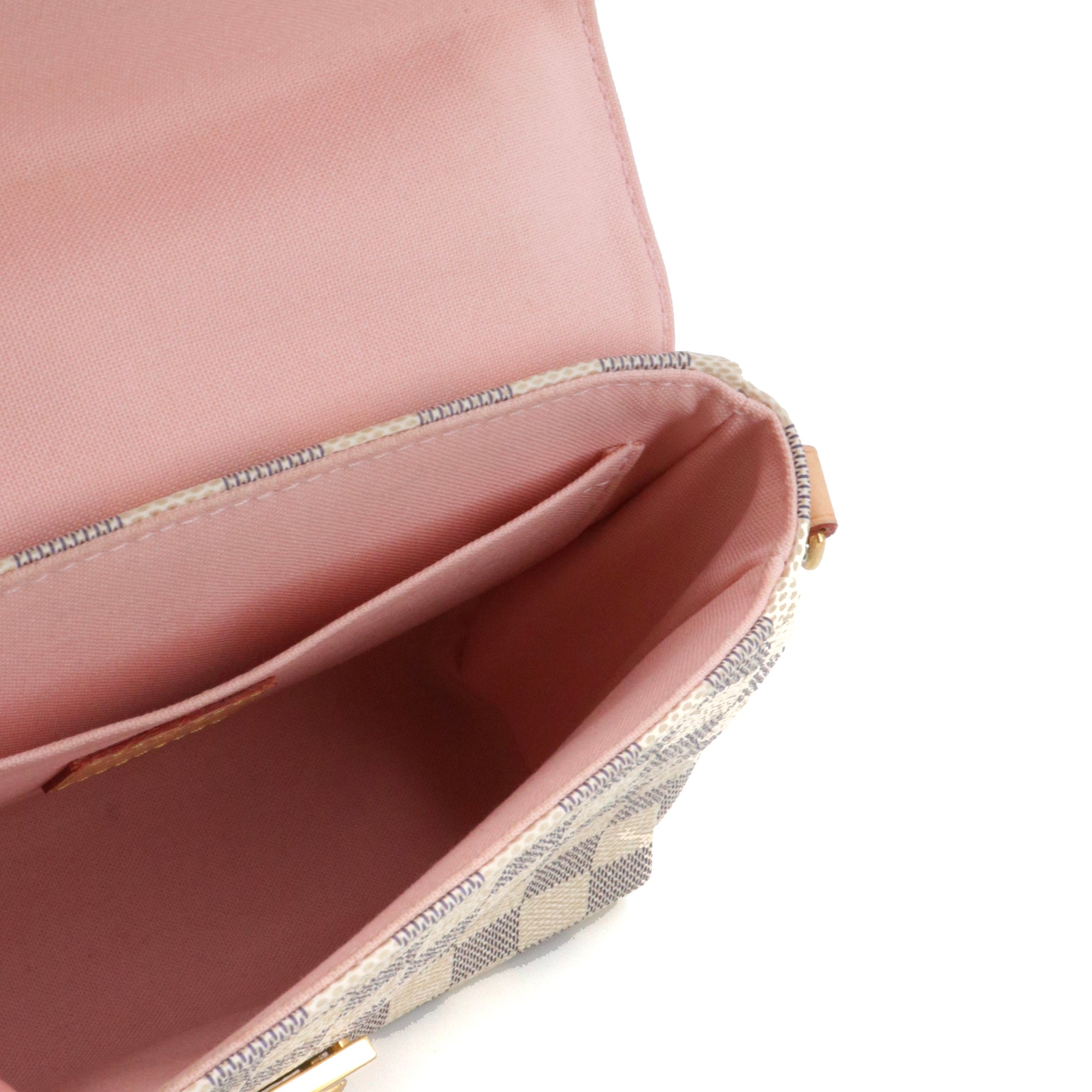 LOUIS VUITTON - Sac à bandoulière Croisette Louis Vuitton en toile damier azur