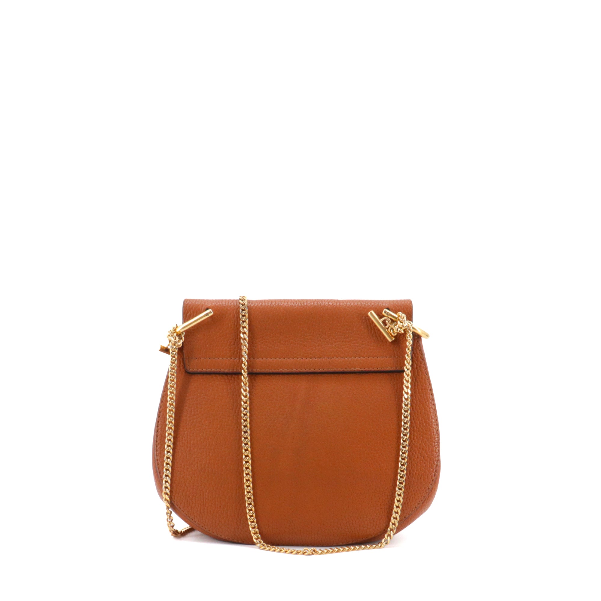 CHLOÉ - Sac à bandoulière Drew Chloé  en cuir grainé marron