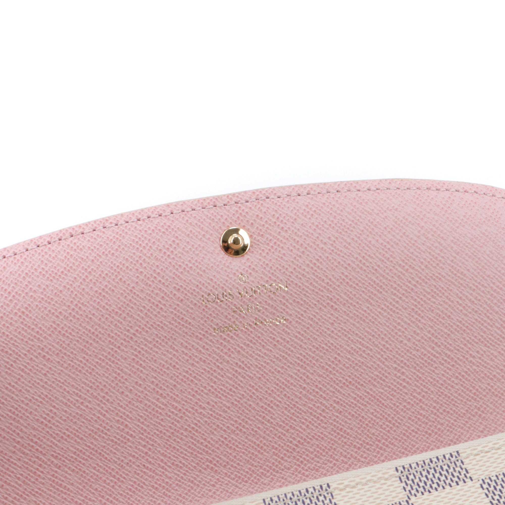 LOUIS VUITTON - Portefeuille Emilie Louis Vuitton en toile damier azur