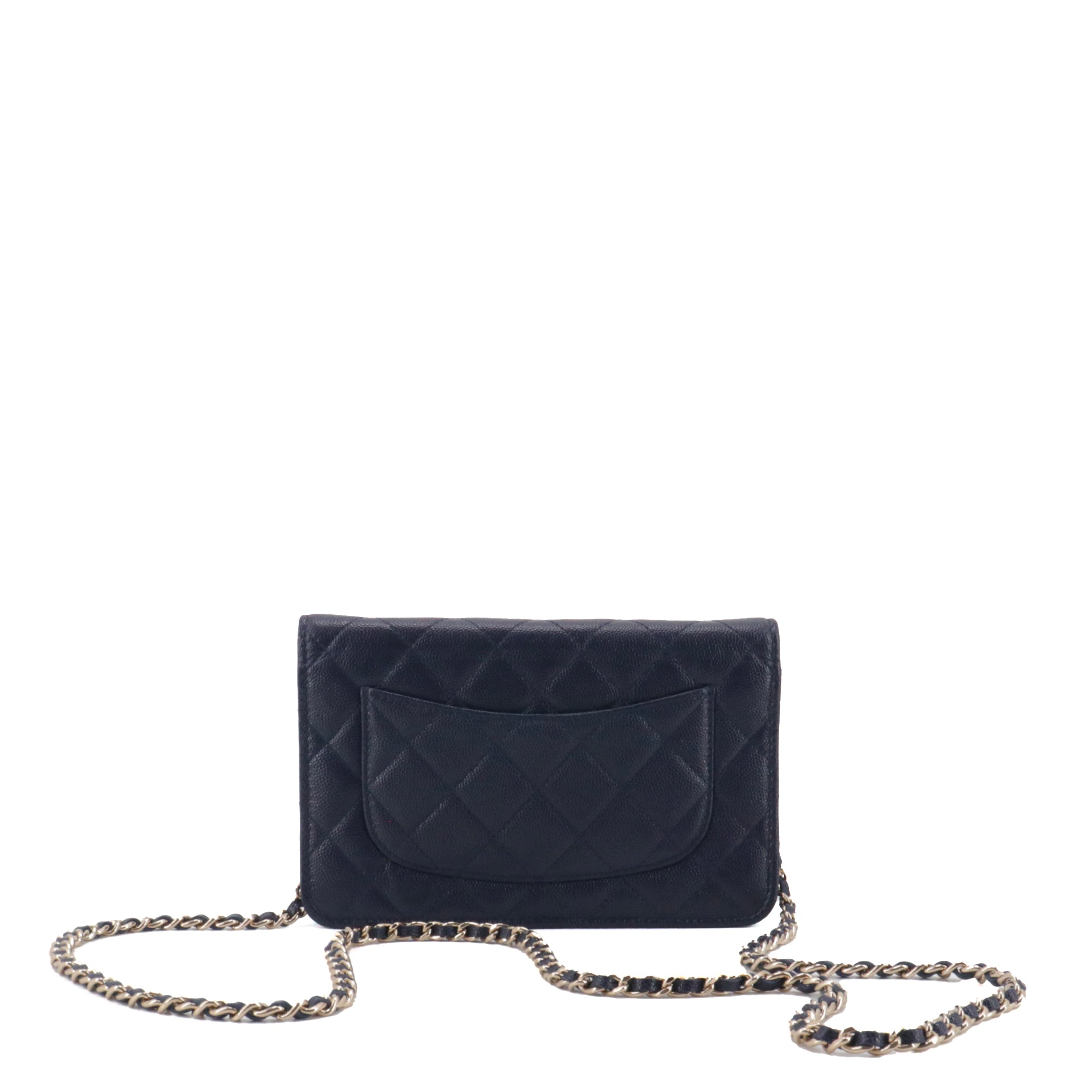 CHANEL - Sac Wallet On Chain Timeless Chanel en cuir caviar bleu marine