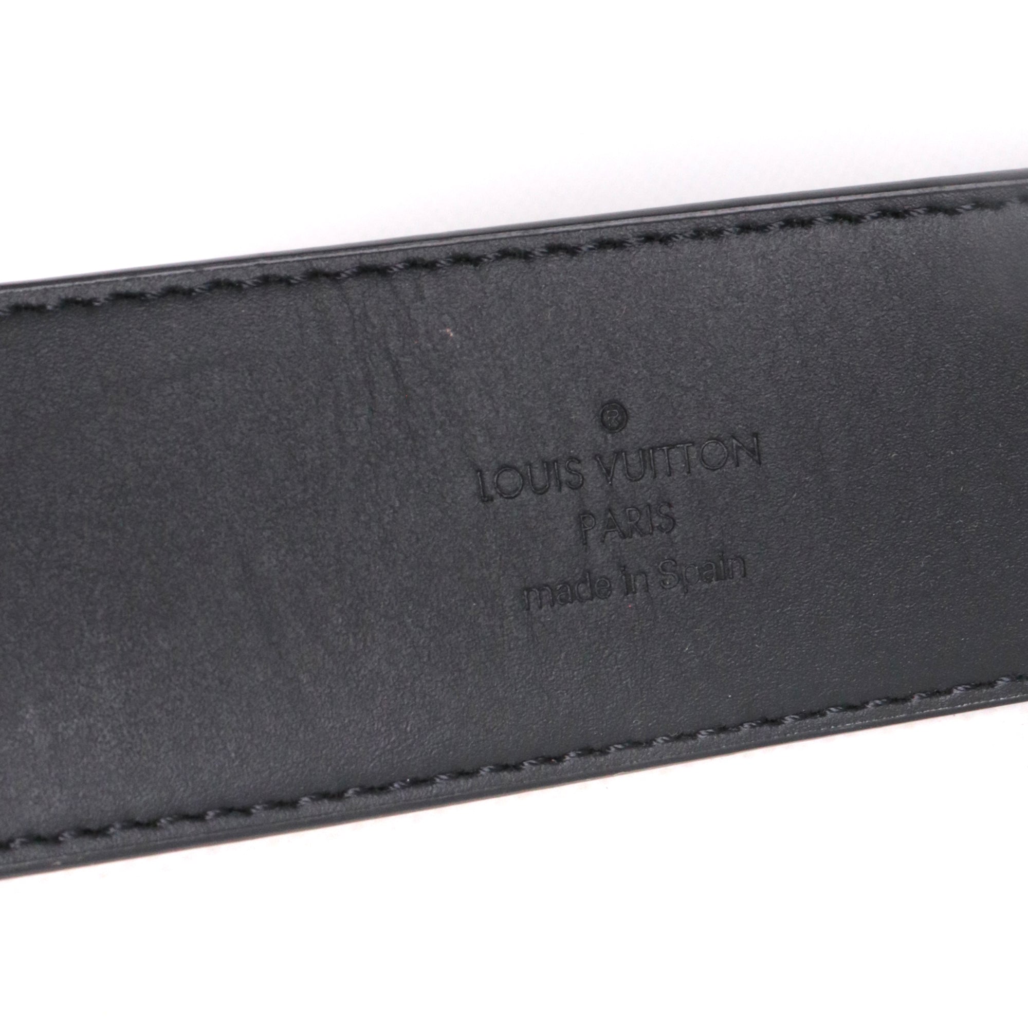 LOUIS VUITTON - Ceinture LV Initiales Louis Vuitton en toile monogramme éclipse (T85)