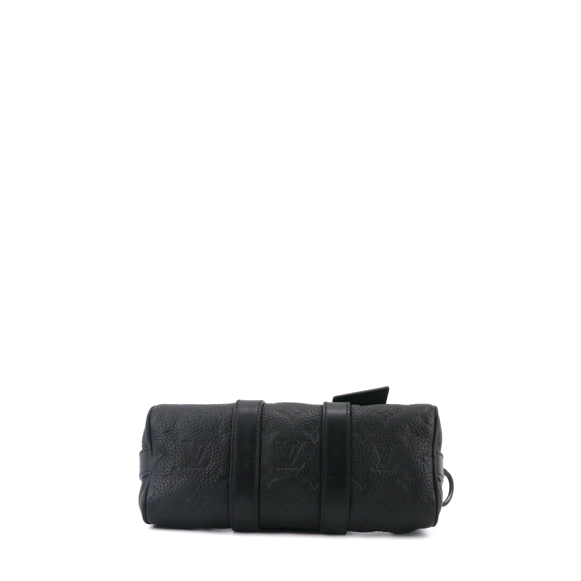 LOUIS VUITTON - Sac de bandoulière Keepall XS Louis Vuitton en cuir empreinte noir