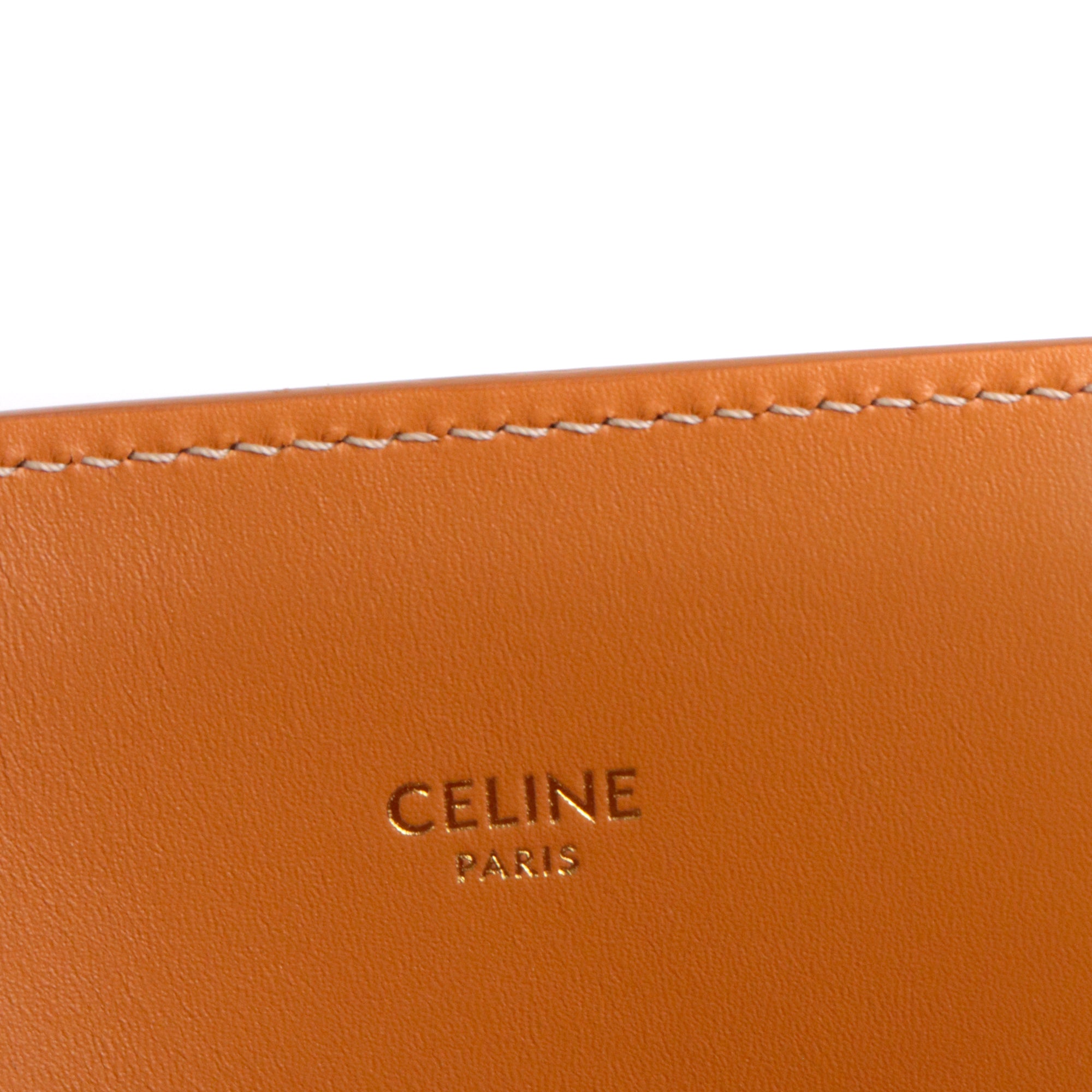 CELINE - Sac Cabas Vertical en toile Céline grand modèle beige