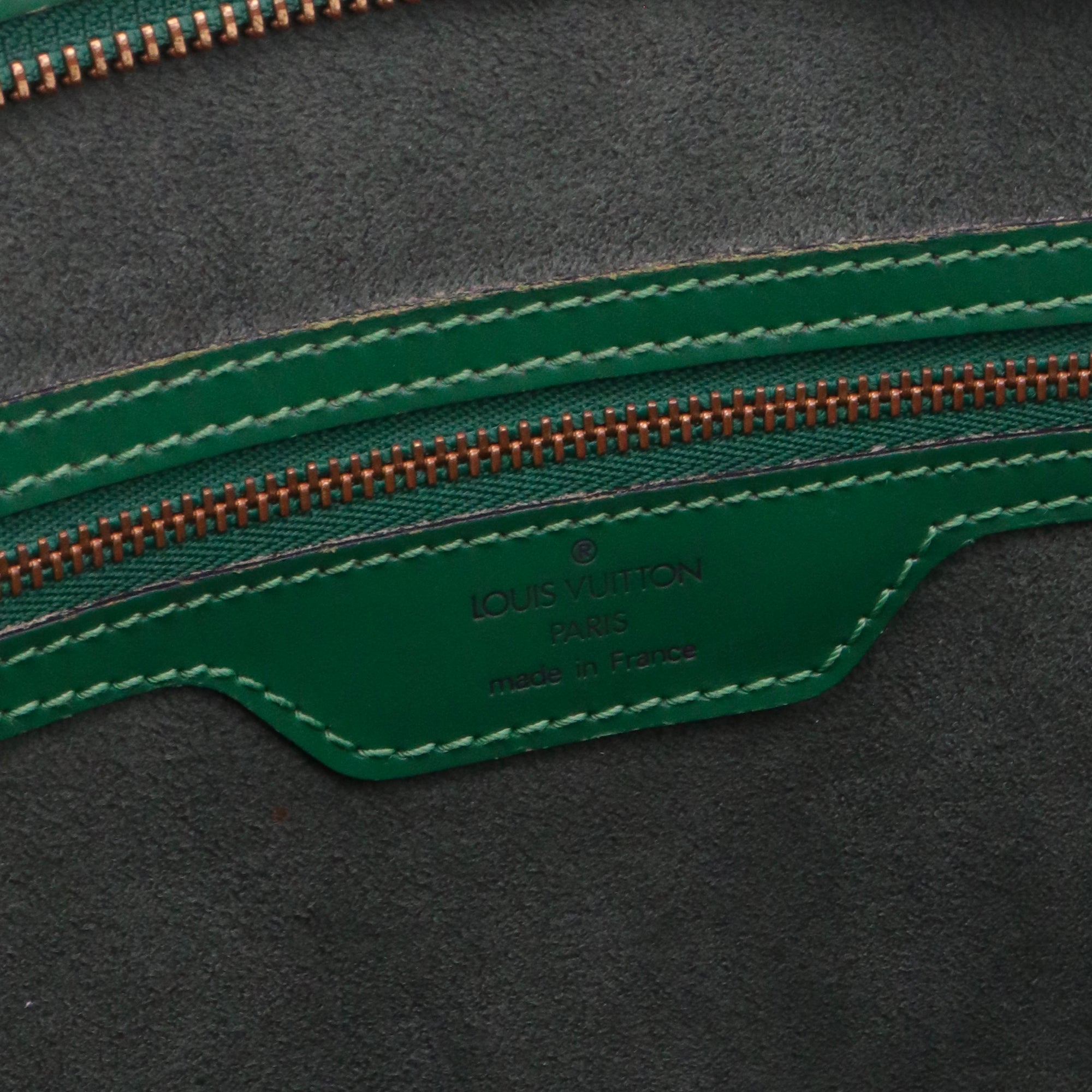 LOUIS VUITTON - Sac à main Saint Jacques Louis Vuitton en cuir épi vert