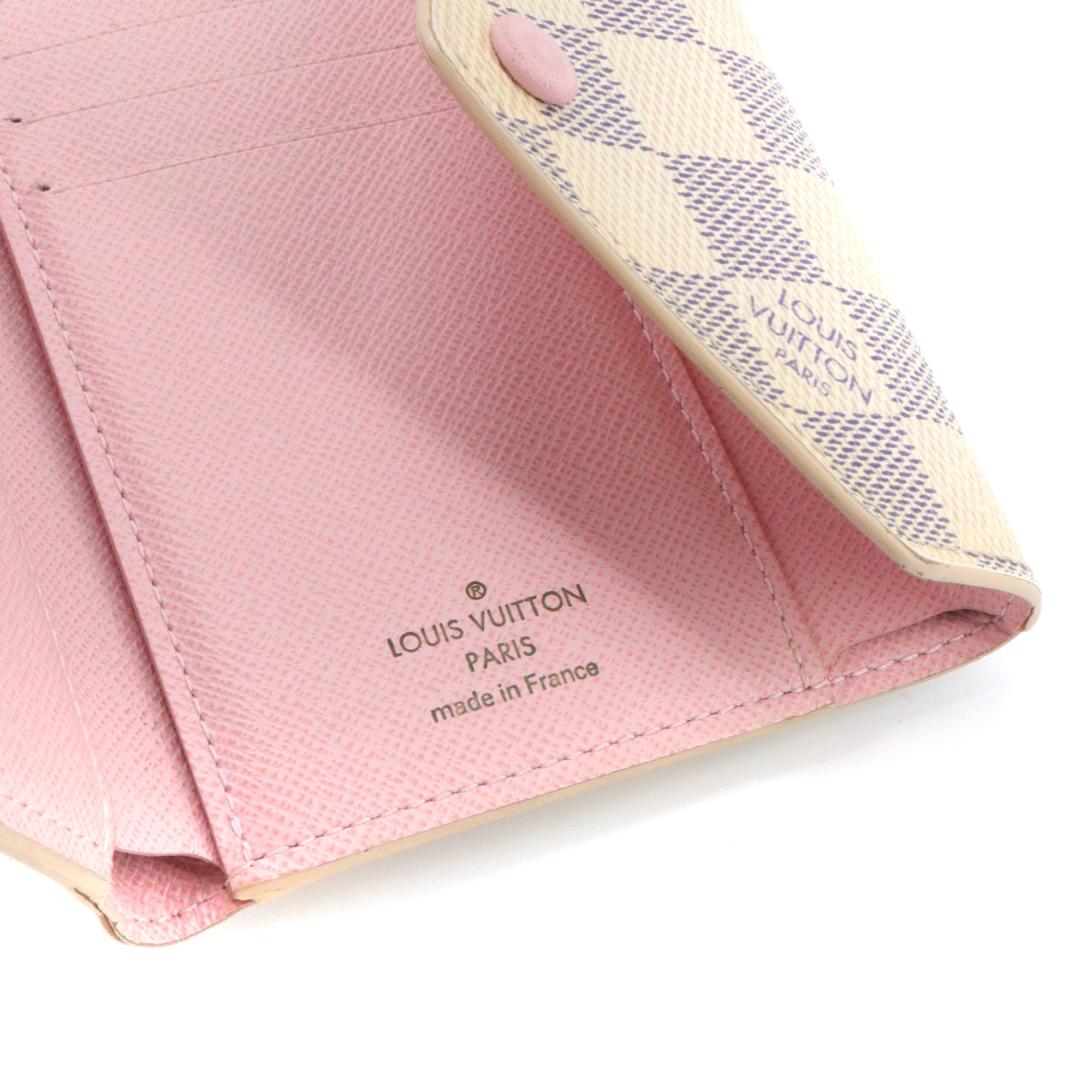 LOUIS VUITTON - Portefeuille Victorine Louis Vuitton en toile damier azur