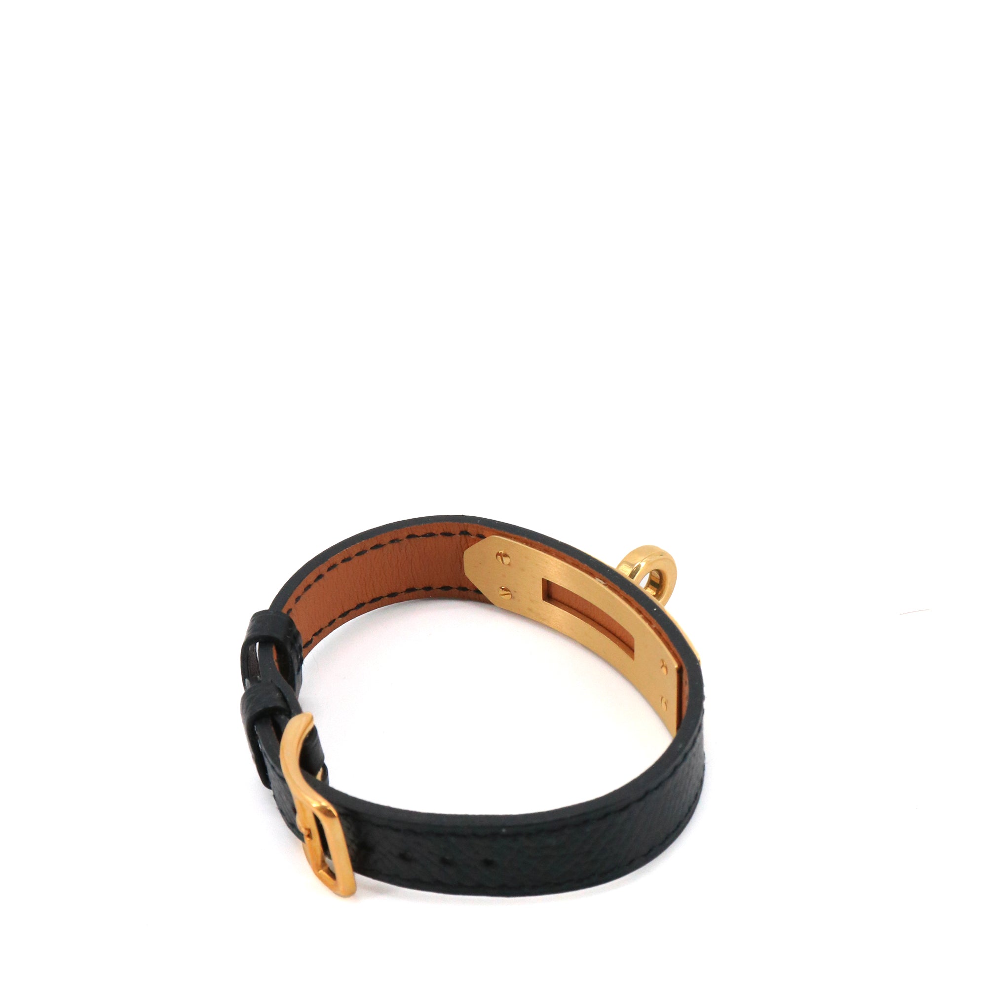 HERMÈS - Hermes Collier de Chien Bracelet in Pink Alligator Leather (T2)