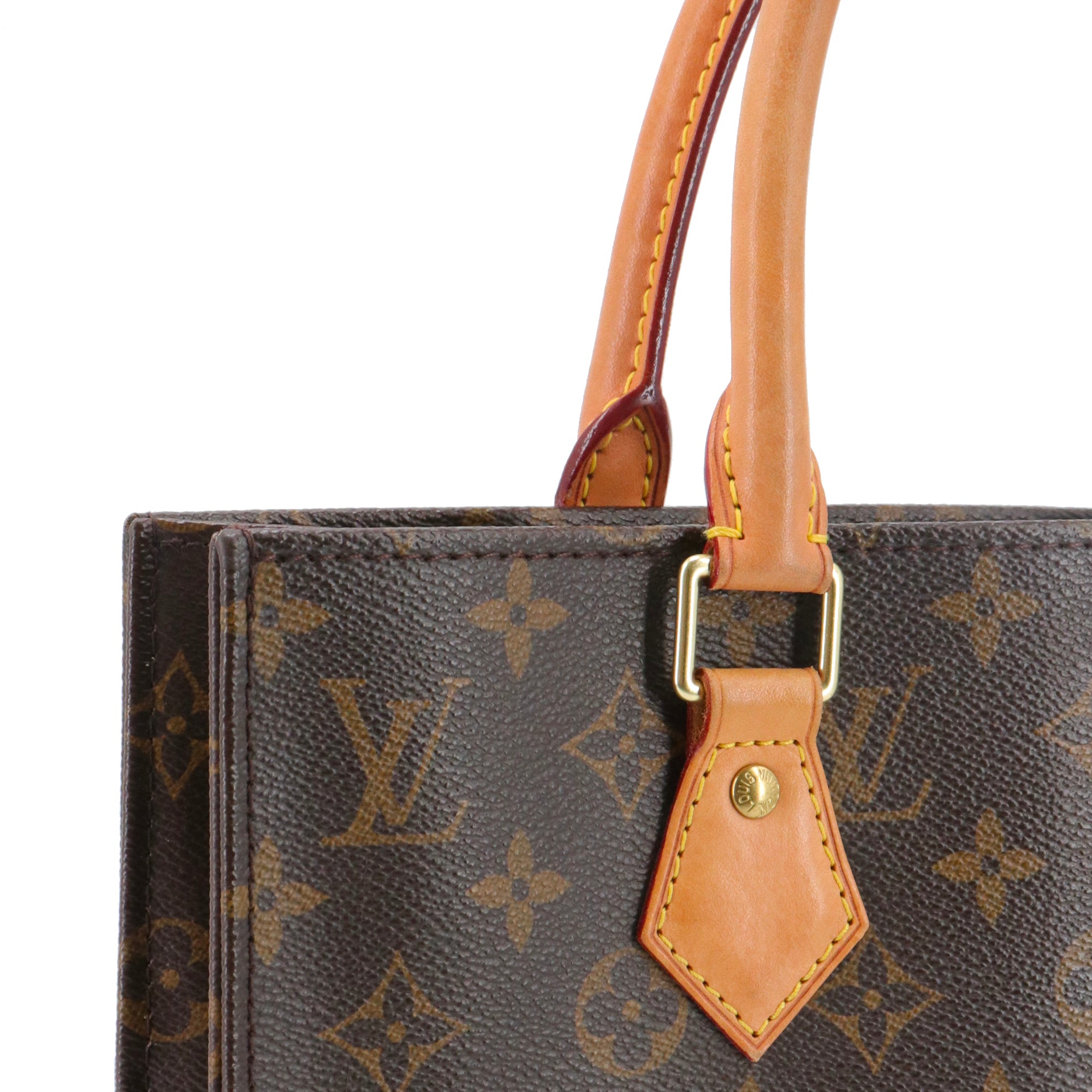 LOUIS VUITTON - Sac cabas plat Louis Vuitton en toile monogrammée