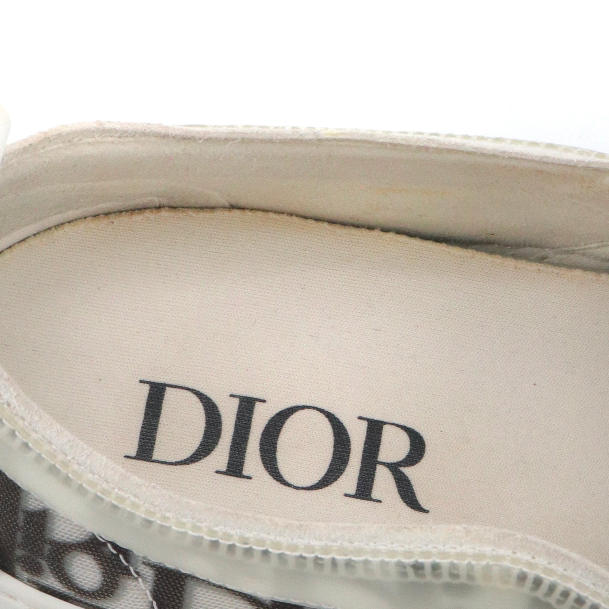 DIOR - Sneakers Slip-On B23 Dior en toile Dior oblique blanche (T40)