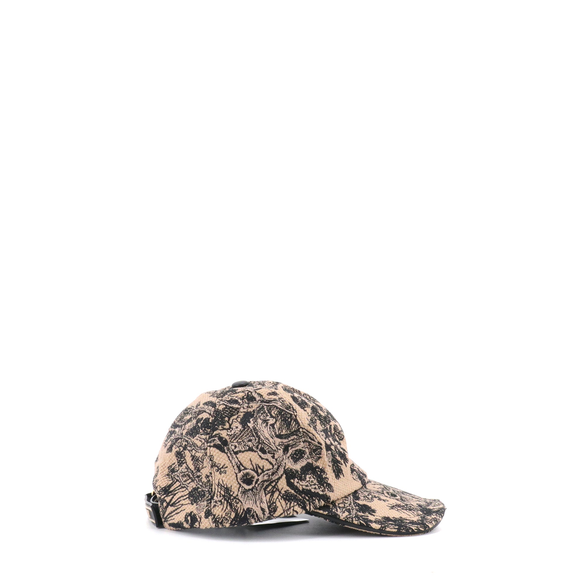 DIOR - Casquette D-Player Dior en toile de jouy beige (T58)