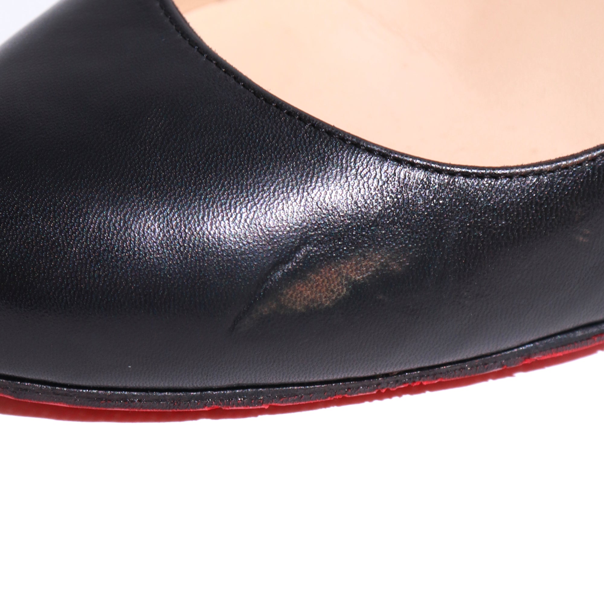 LOUBOUTIN - Escarpins Fifi en cuir lisse noir (T39)
