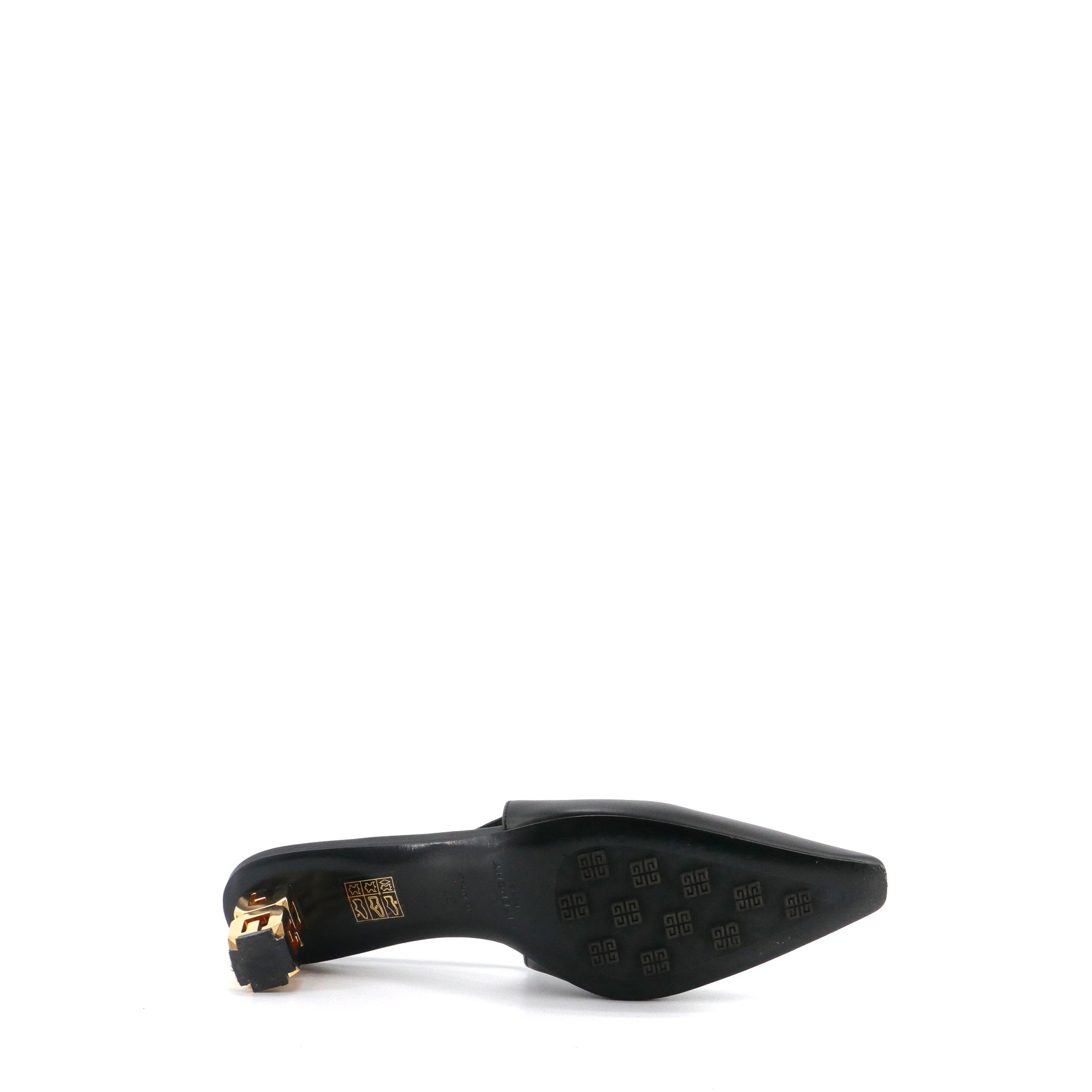 GIVENCHY - Escarpins G Cube Givenchy en cuir noir (T37)