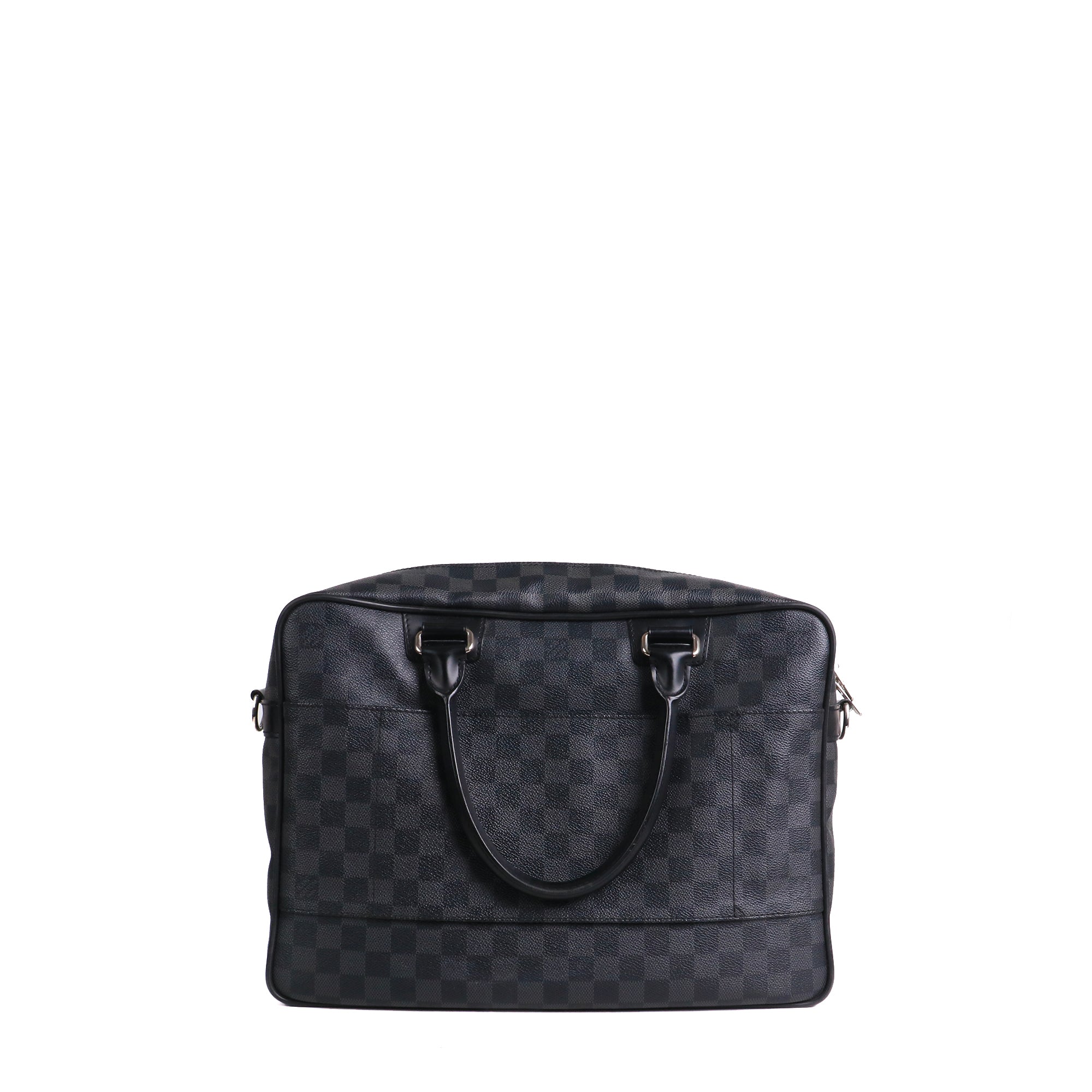 LOUIS VUITTON - Porte-documents Icare Louis Vuitton en toile enduite damier Graphite