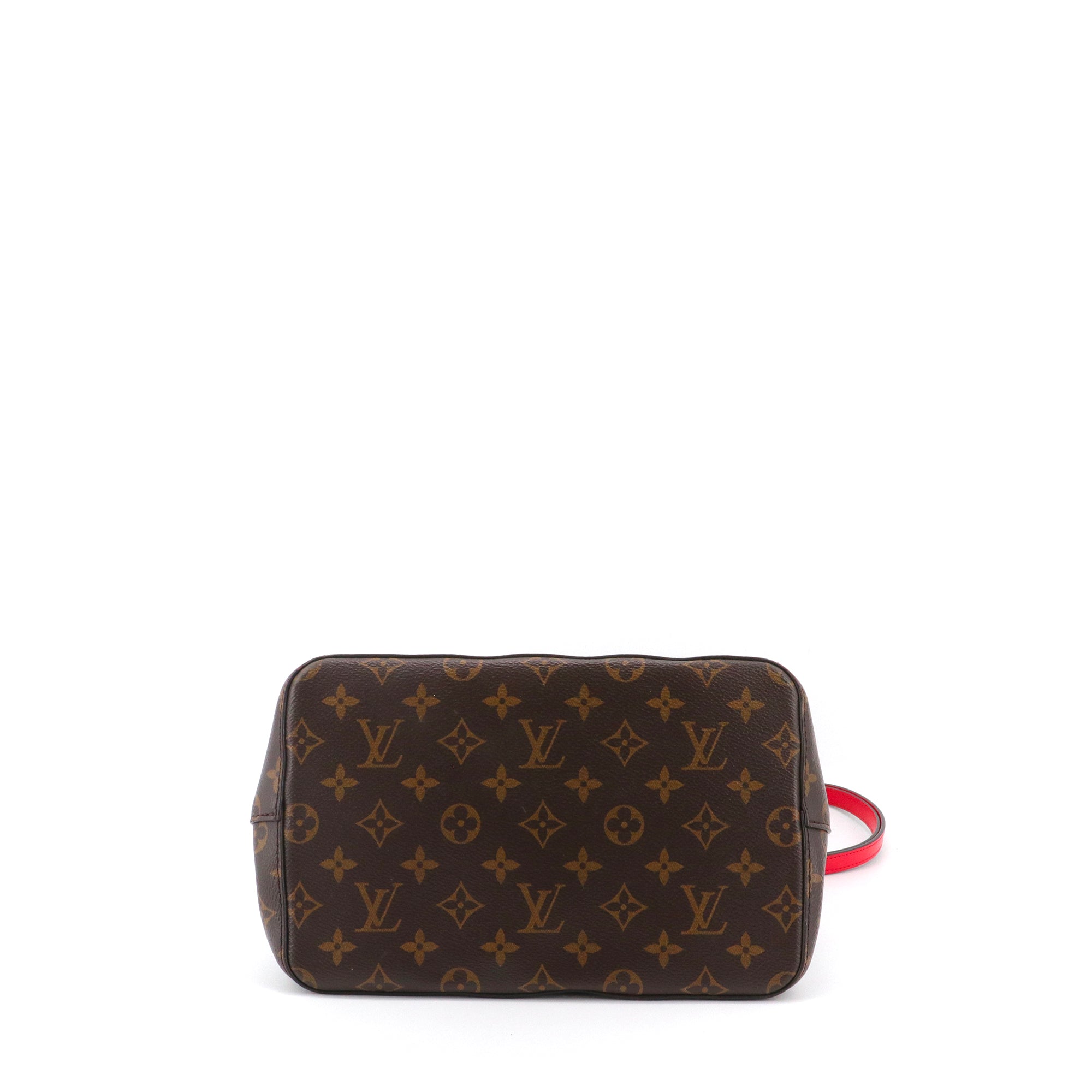 LOUIS VUITTON - Sac à épaule NéoNoé MM Louis Vuitton en toile monogramme et cuir rouge coquelicot