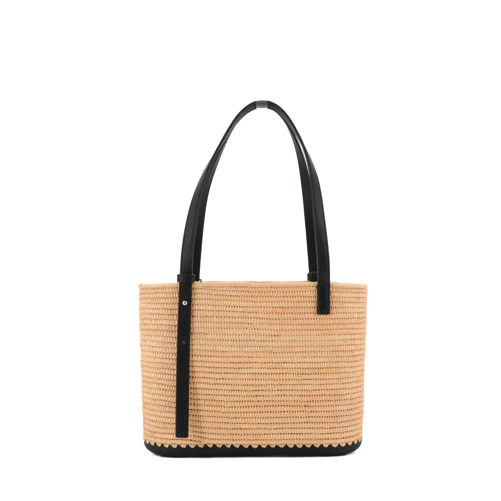 LOEWE - Sac à main Panier Square Basket Loewe en raphia beige
