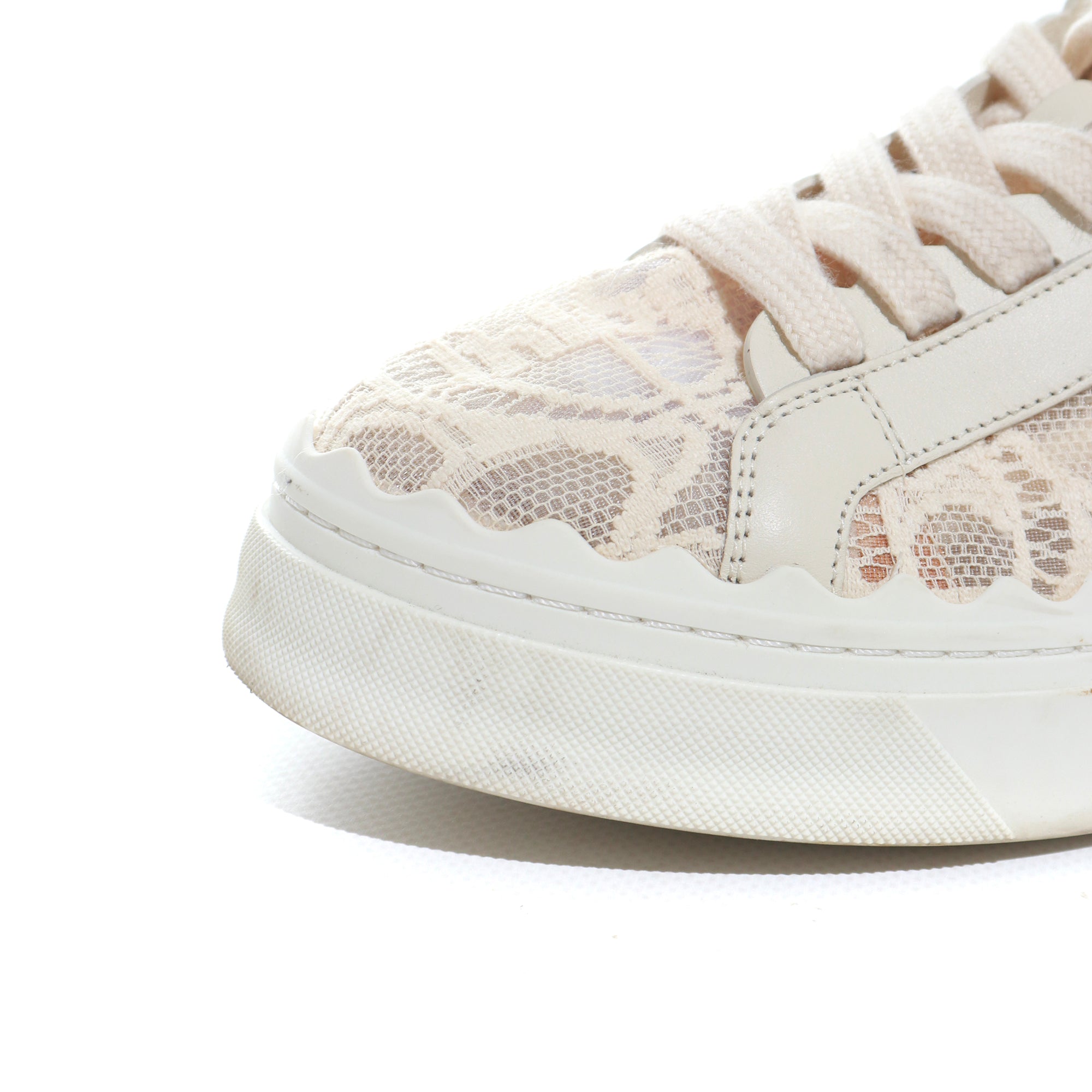 CHLOÉ - Sneakers Lauren en toile beige (T35)