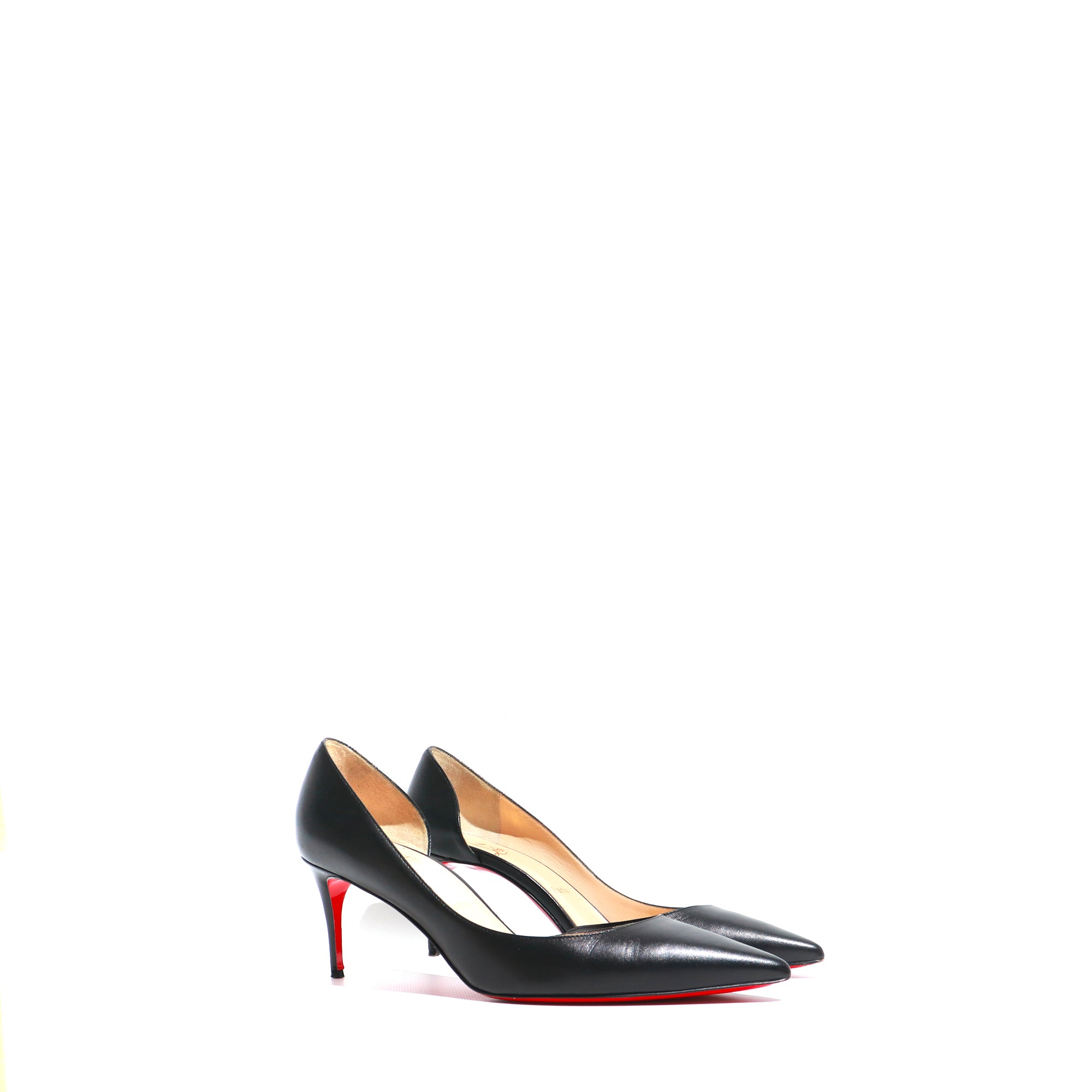 LOUBOUTIN - Escarpins Iriza en cuir lisse noir (T38,5)