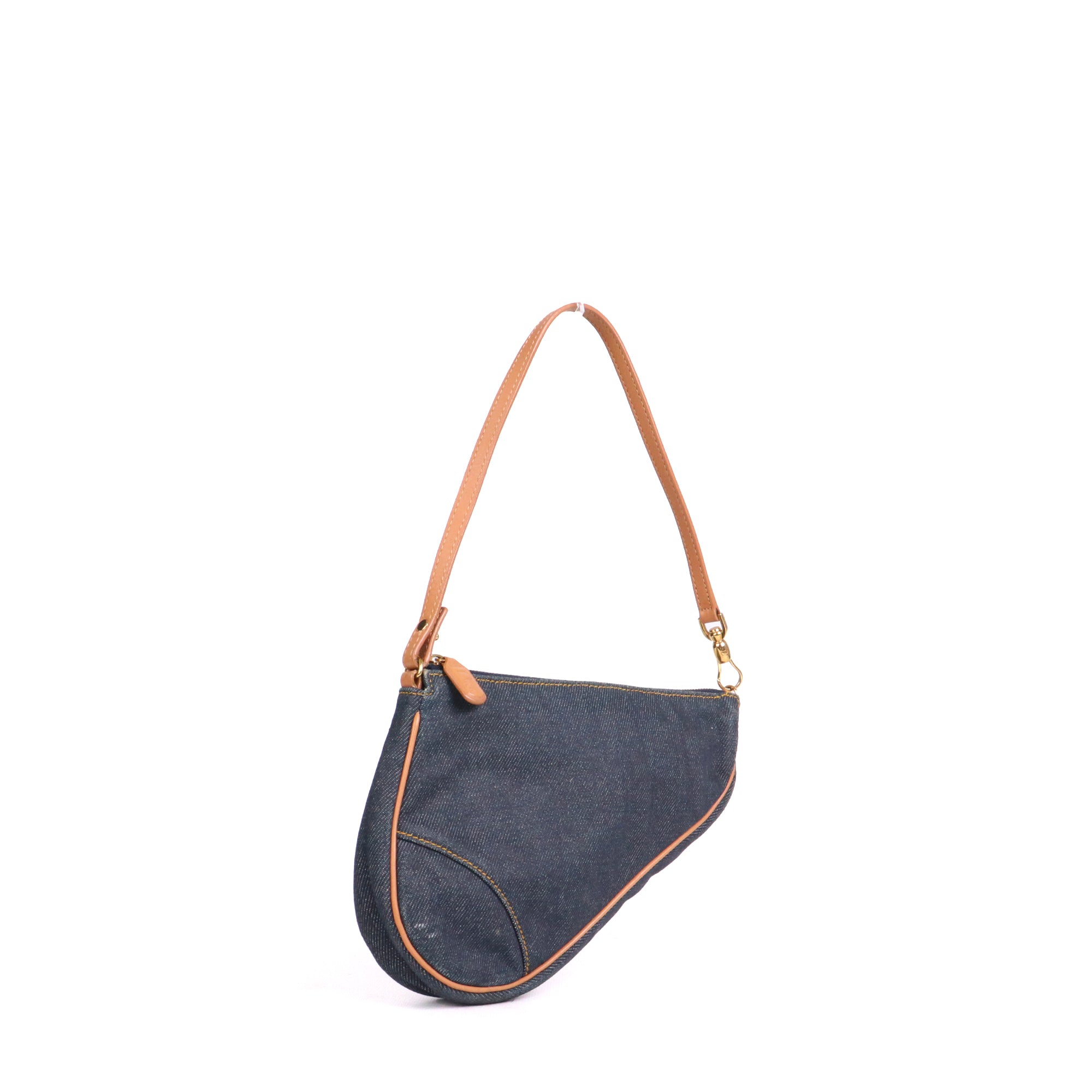 DIOR - Sac à épaule Saddle small Dior en denim vintage