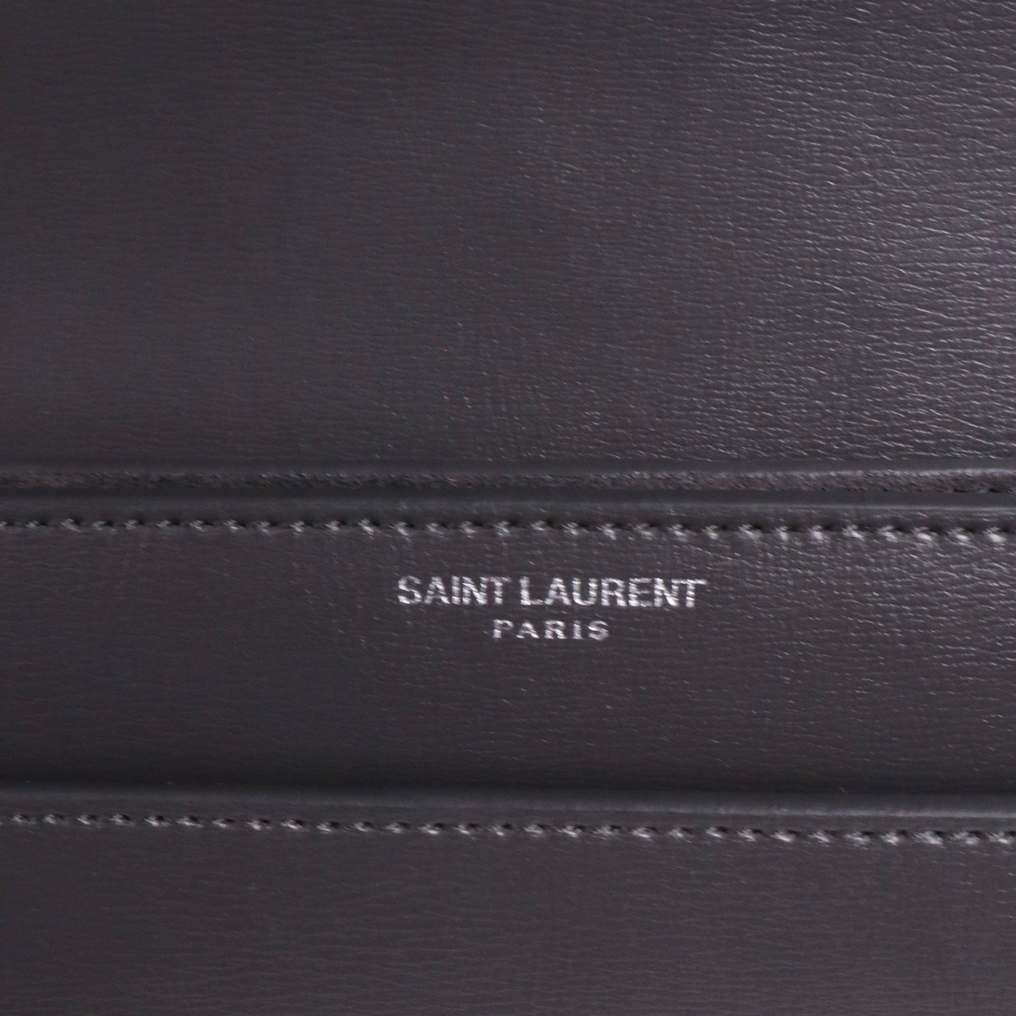 SAINT LAURENT - Sac à bandoulière Sunset Large Saint Laurent en cuir lisse gris