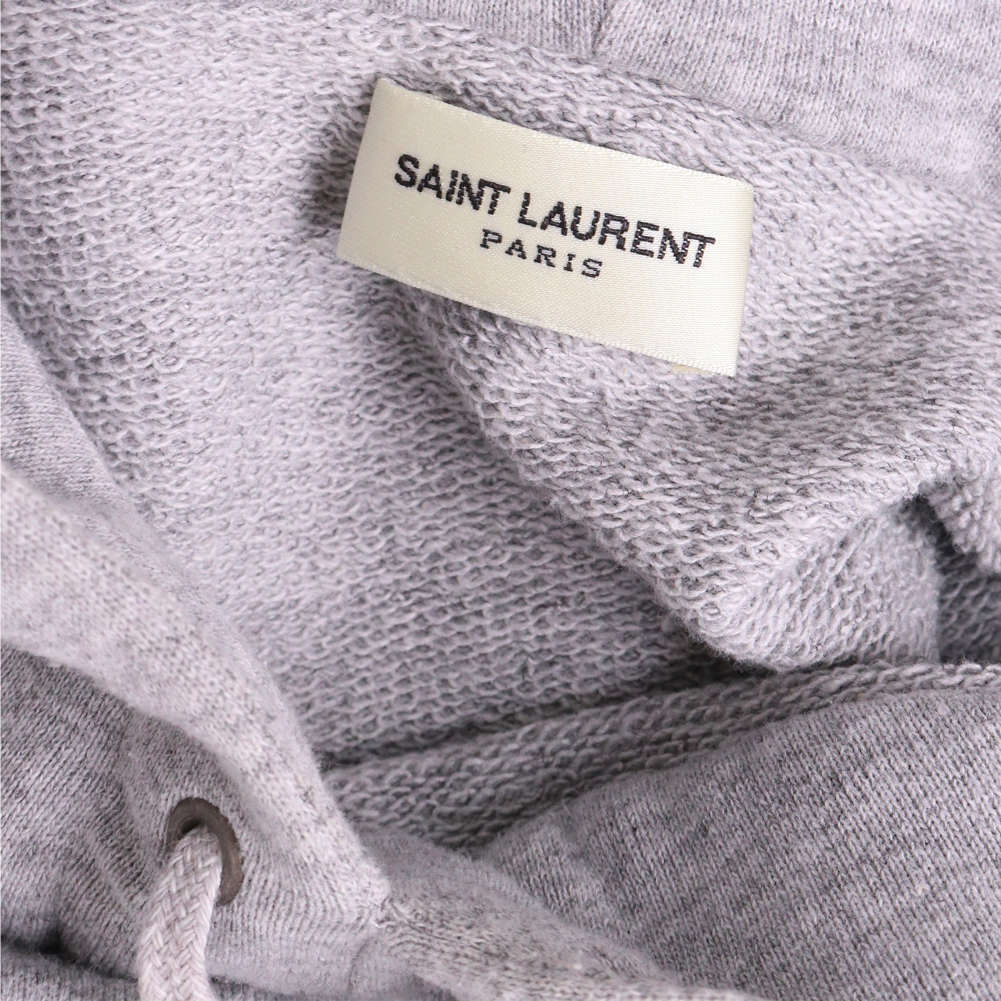 SAINT LAURENT - Sweat à capuche Rive Gauche Saint Laurent gris (M)