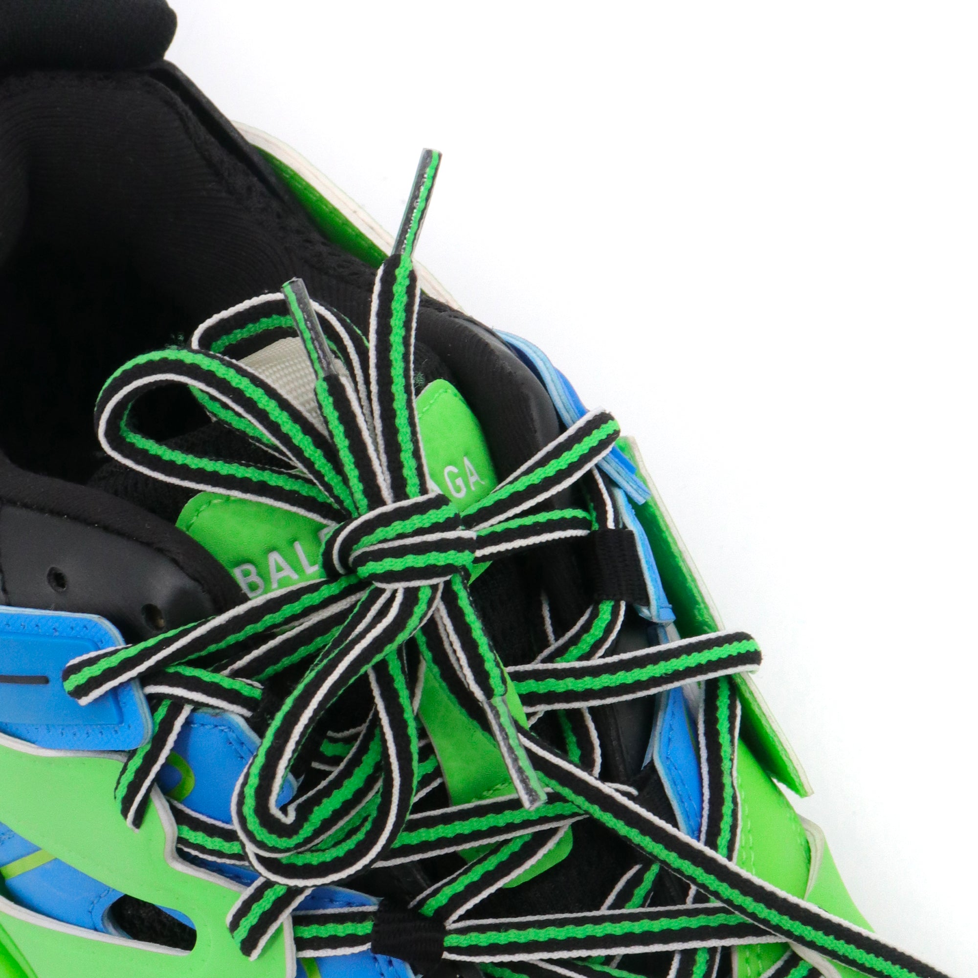 BALENCIAGA - Sneakers Track Balenciaga en cuir vert et bleu (T42)